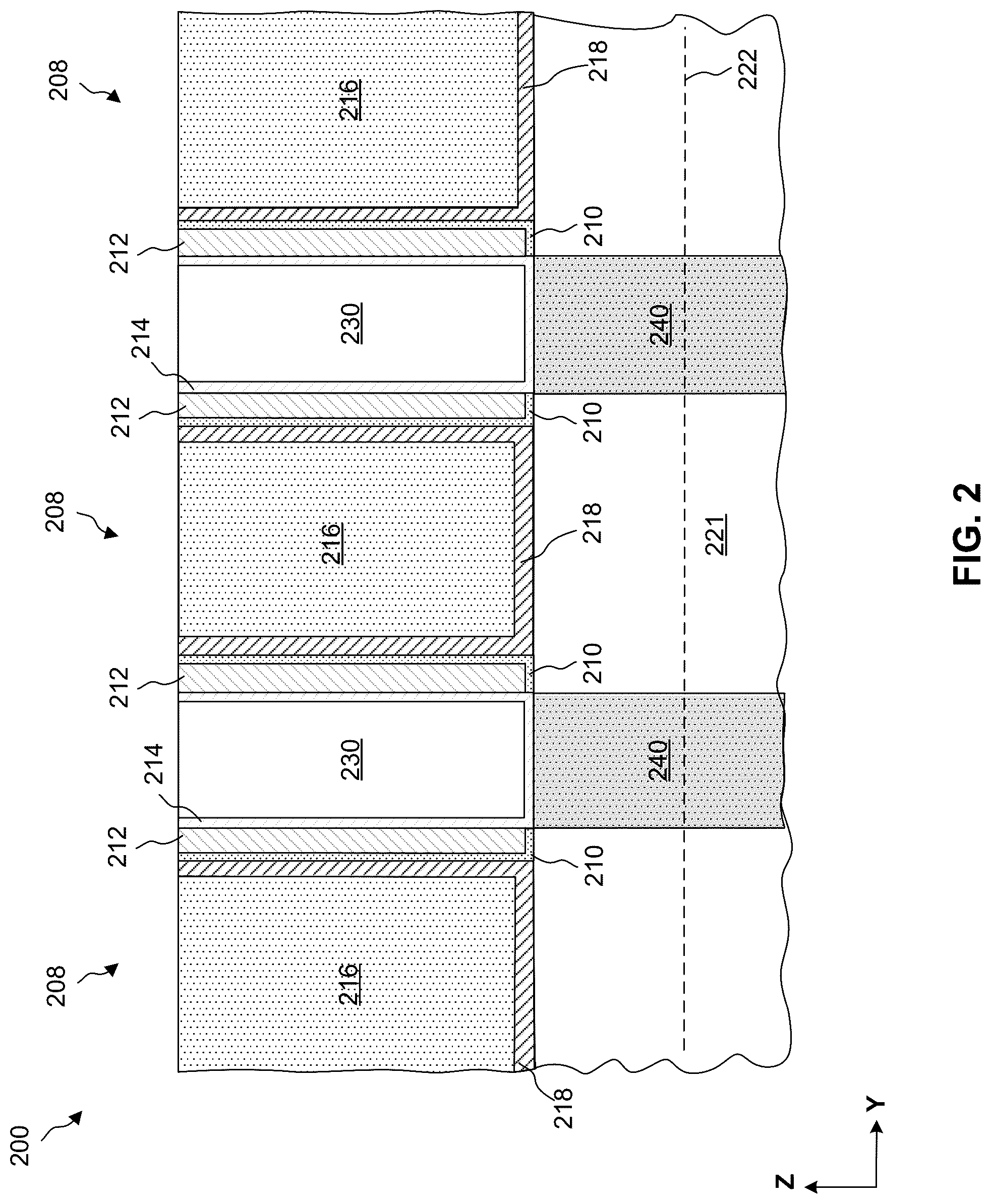 Patent US12324200 Figure 2 – Seal material for air gaps in semiconductor devices