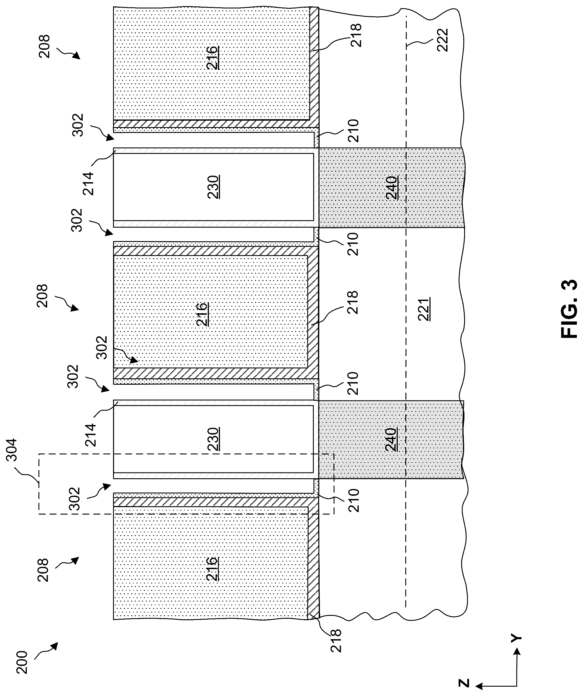 Patent US12324200 Figure 3 – Seal material for air gaps in semiconductor devices