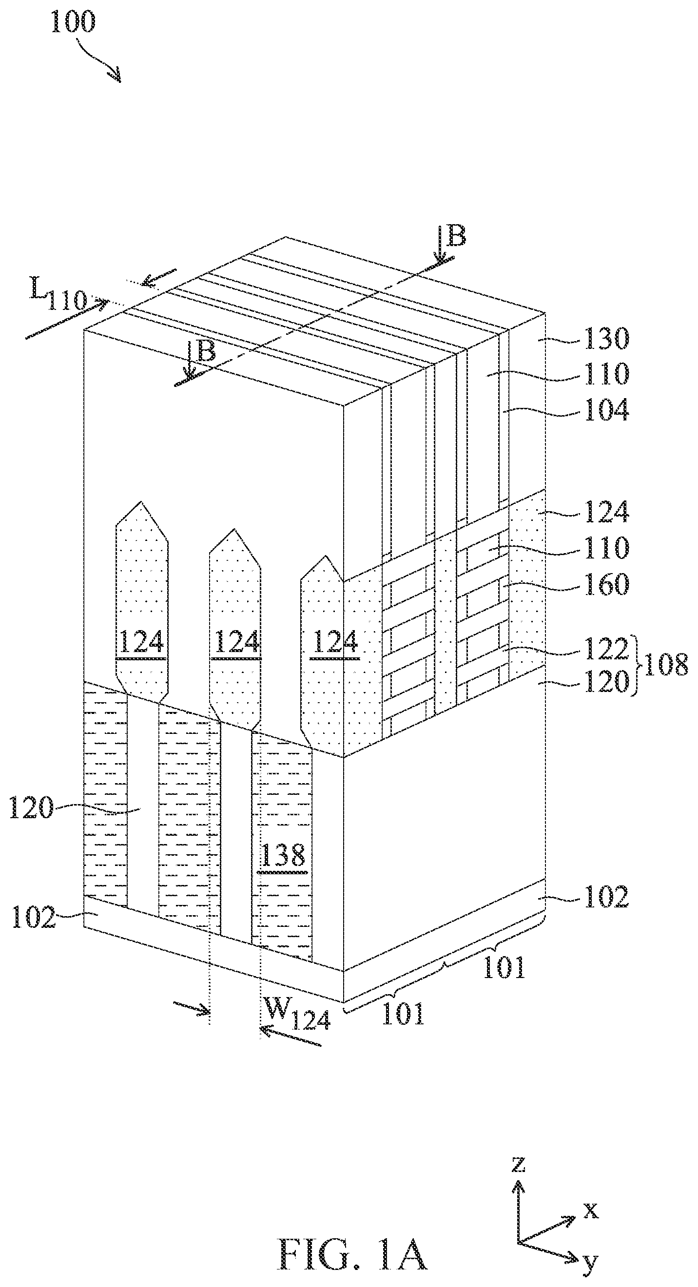 Patent US12324209 — Spacer structure for semiconductor device — Figure 1