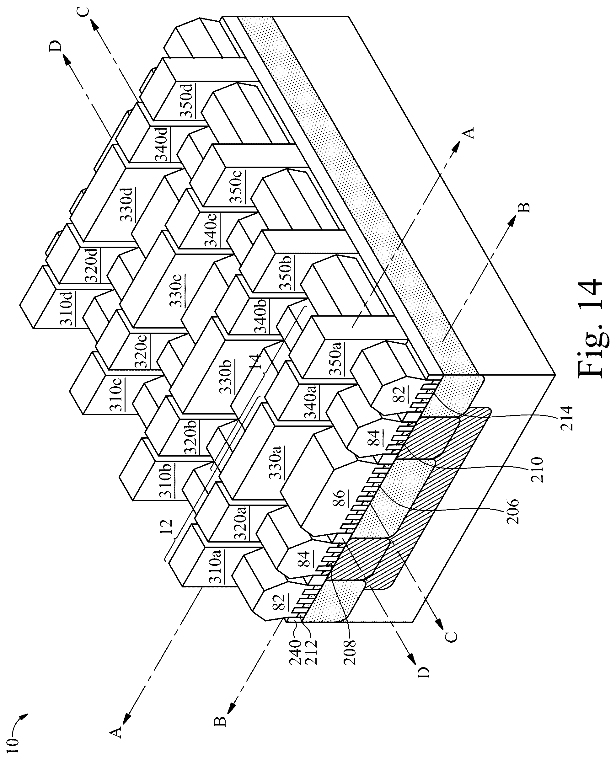 Patent US12324210 Figure 14 – Bipolar junction transistor with gate over terminals