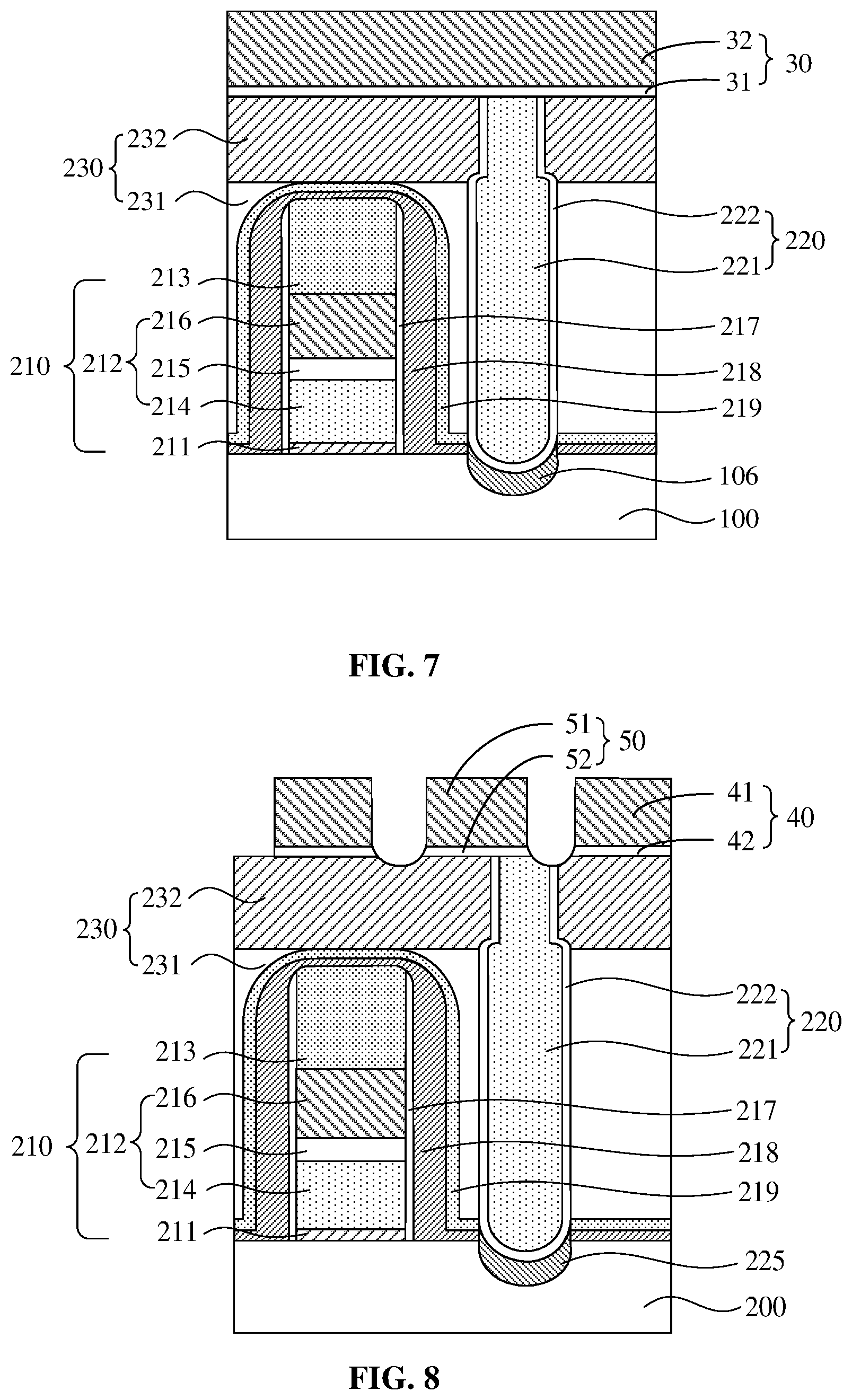 Patent US12324212 Figure 4 – Semiconductor structure with interconnects and method for preparing same