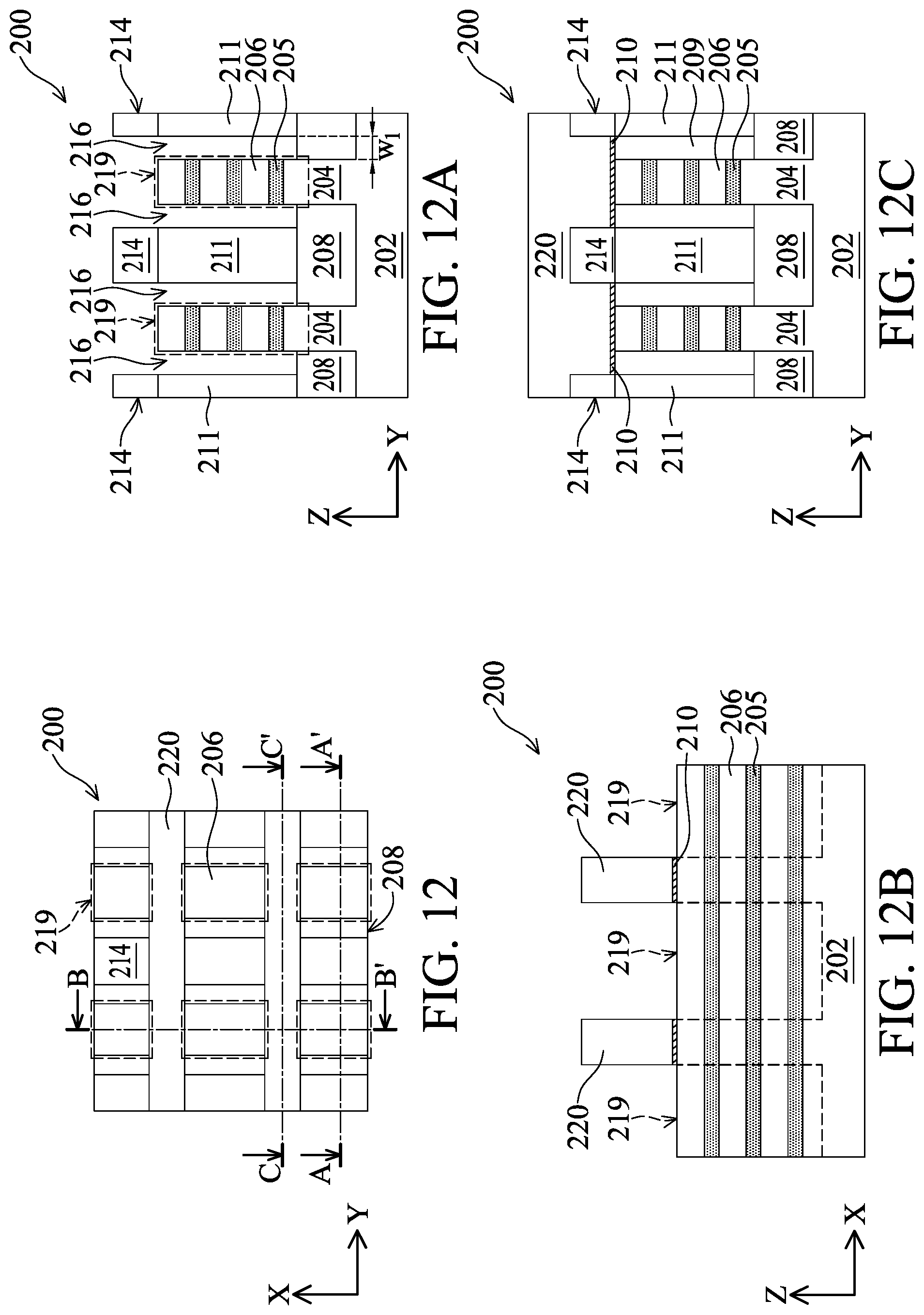 Patent US12324218 Figure 13 – Semiconductor devices with air gaps and the method thereof