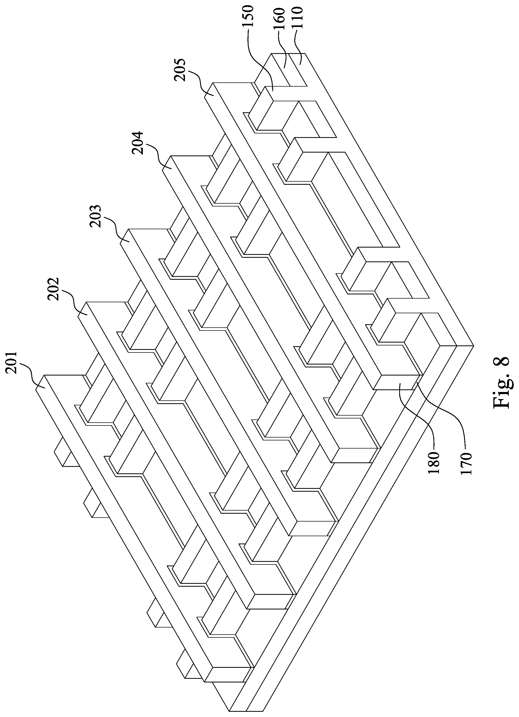 Patent US12324222 Figure 8 – Semiconductor device with contracted isolation feature