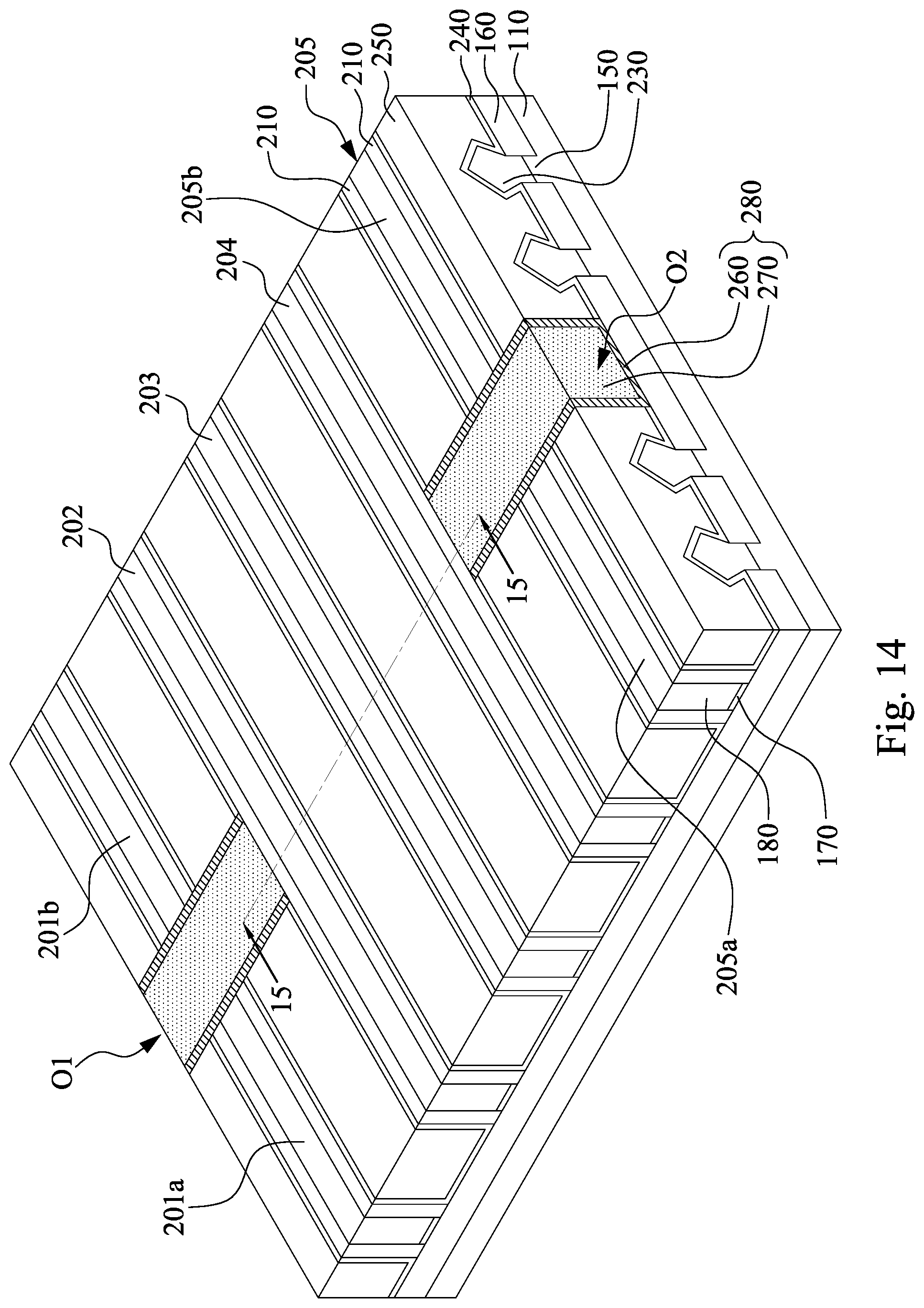 Patent US12324222 Figure 14 – Semiconductor device with contracted isolation feature