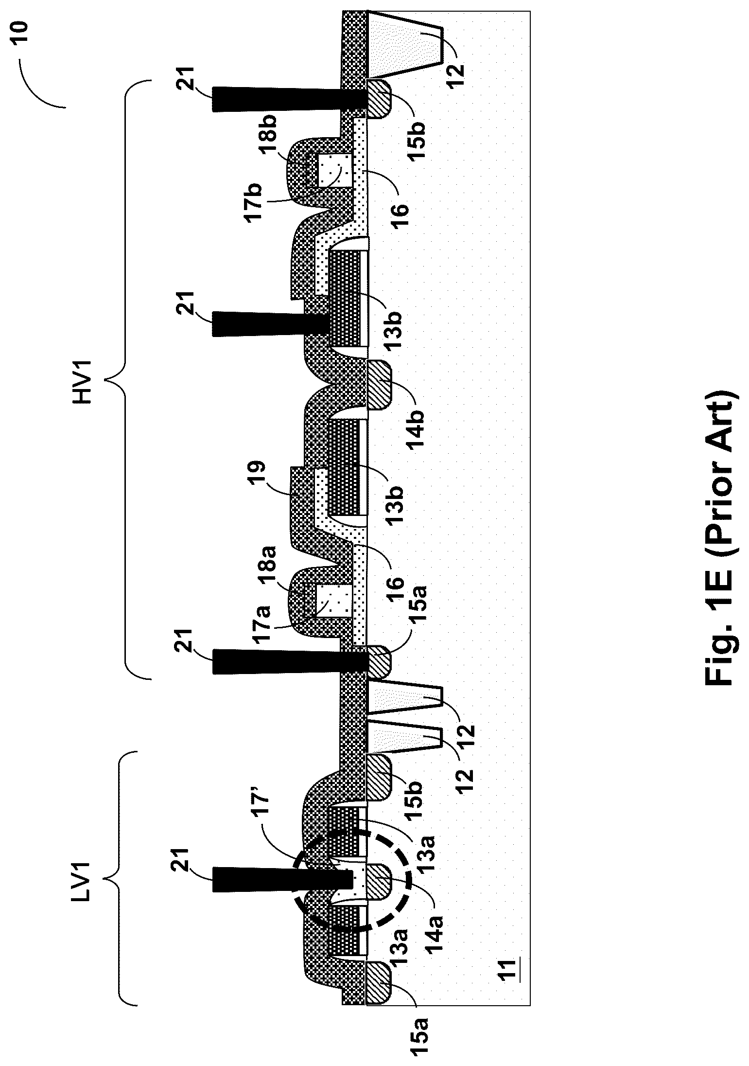 Patent US12324223 Figure 5 – Manufacturing method of integrated structure of semiconductor devices having split gate