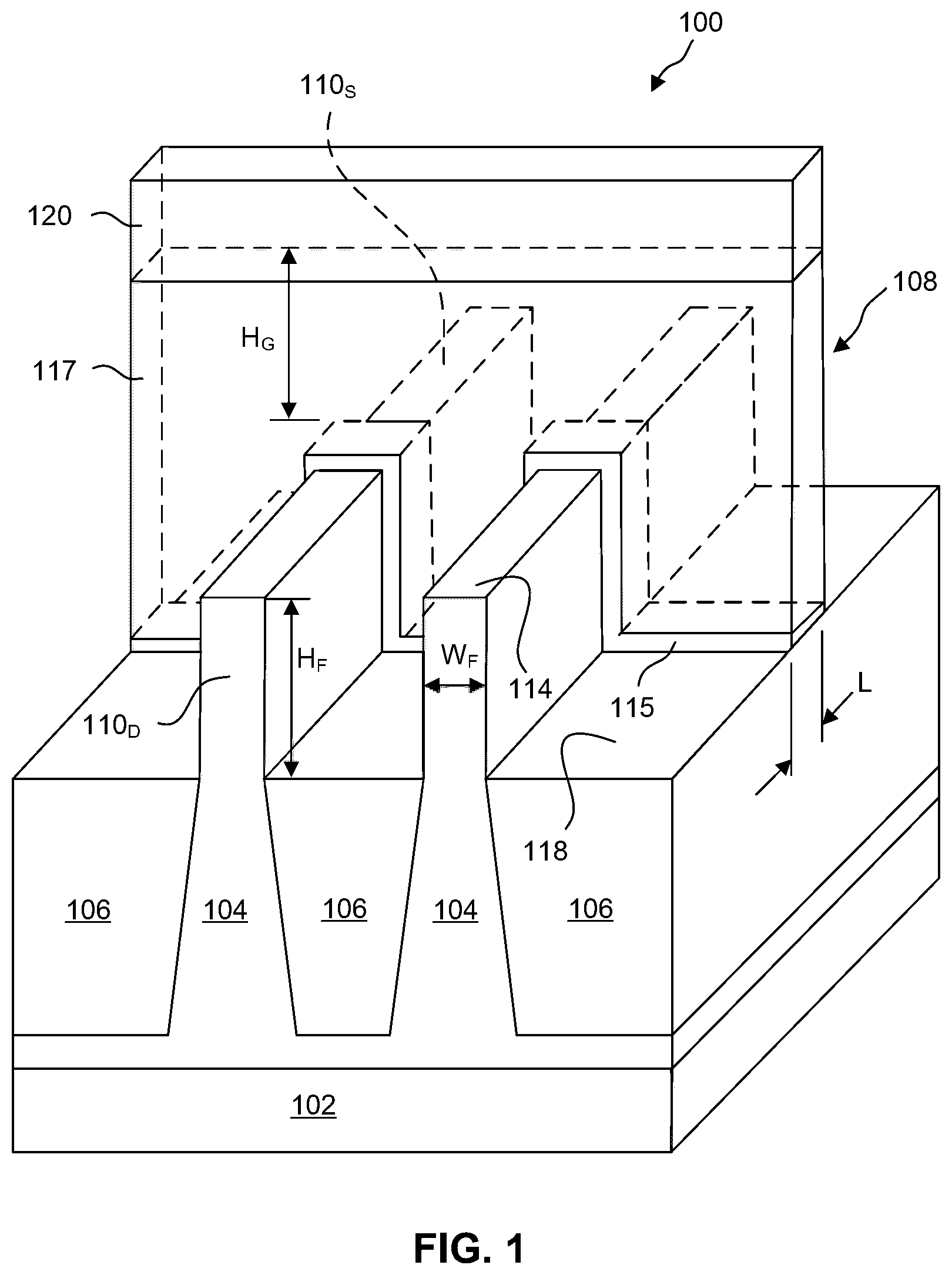 Patent US12324225 Figure 1 – Self-aligned structure for semiconductor devices