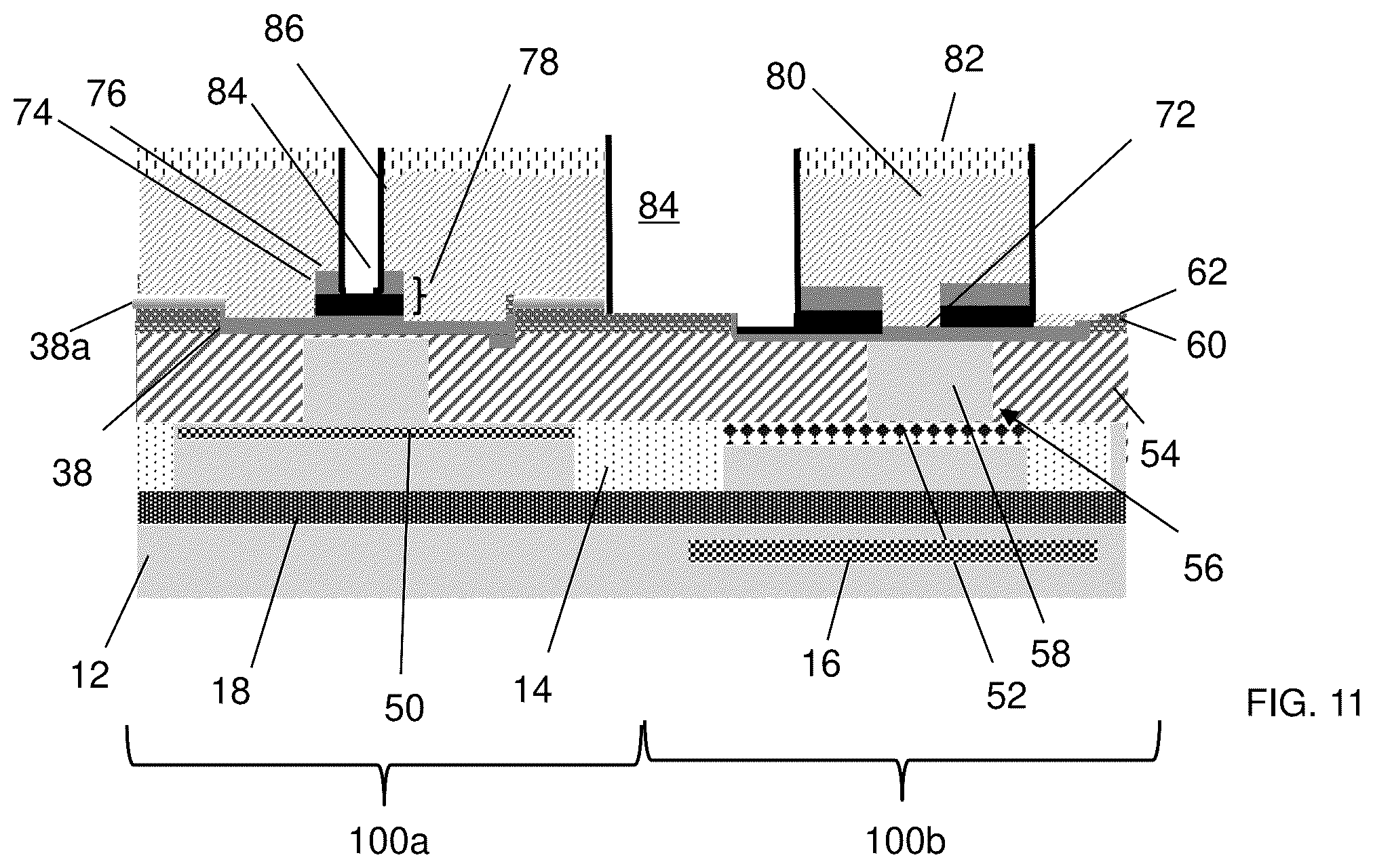Patent US12324227 Figure 8 – Heterojunction bipolar transistor with buried trap rich isolation region