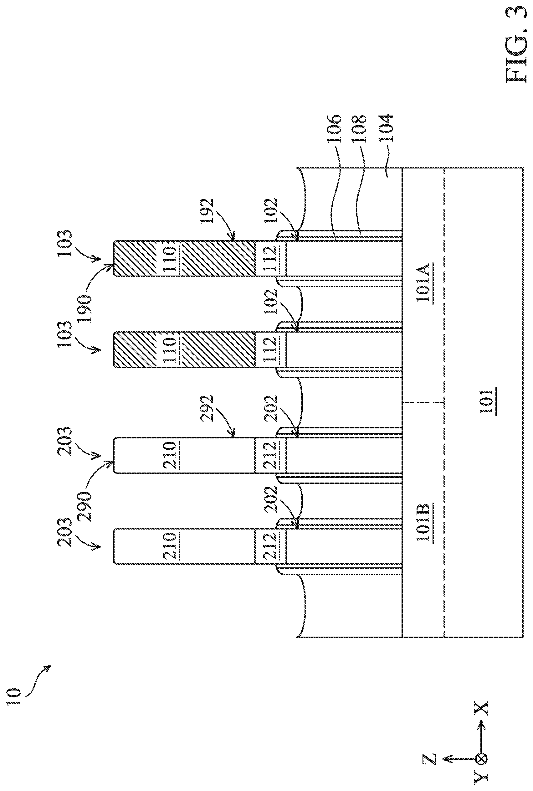 Patent US12324232 Figure 3 – Liner structures