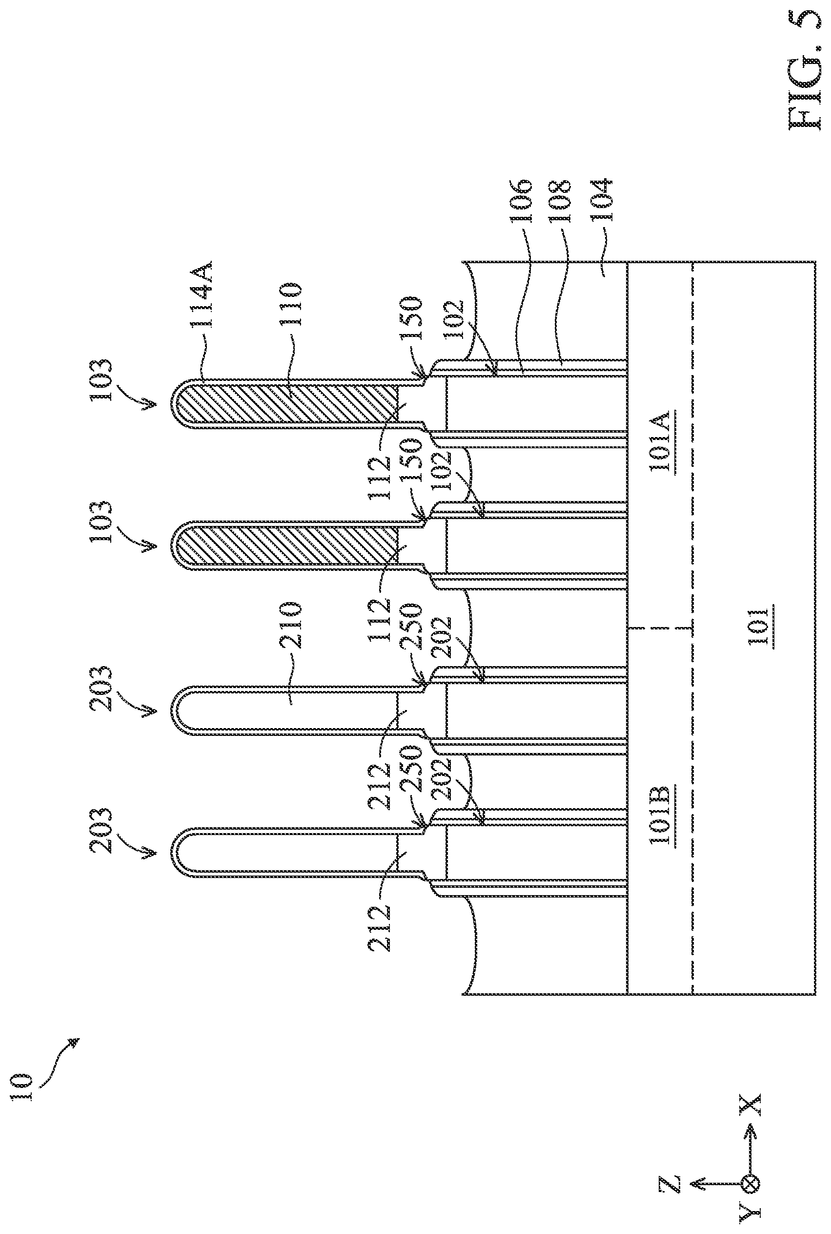 Patent US12324232 Figure 5 – Liner structures