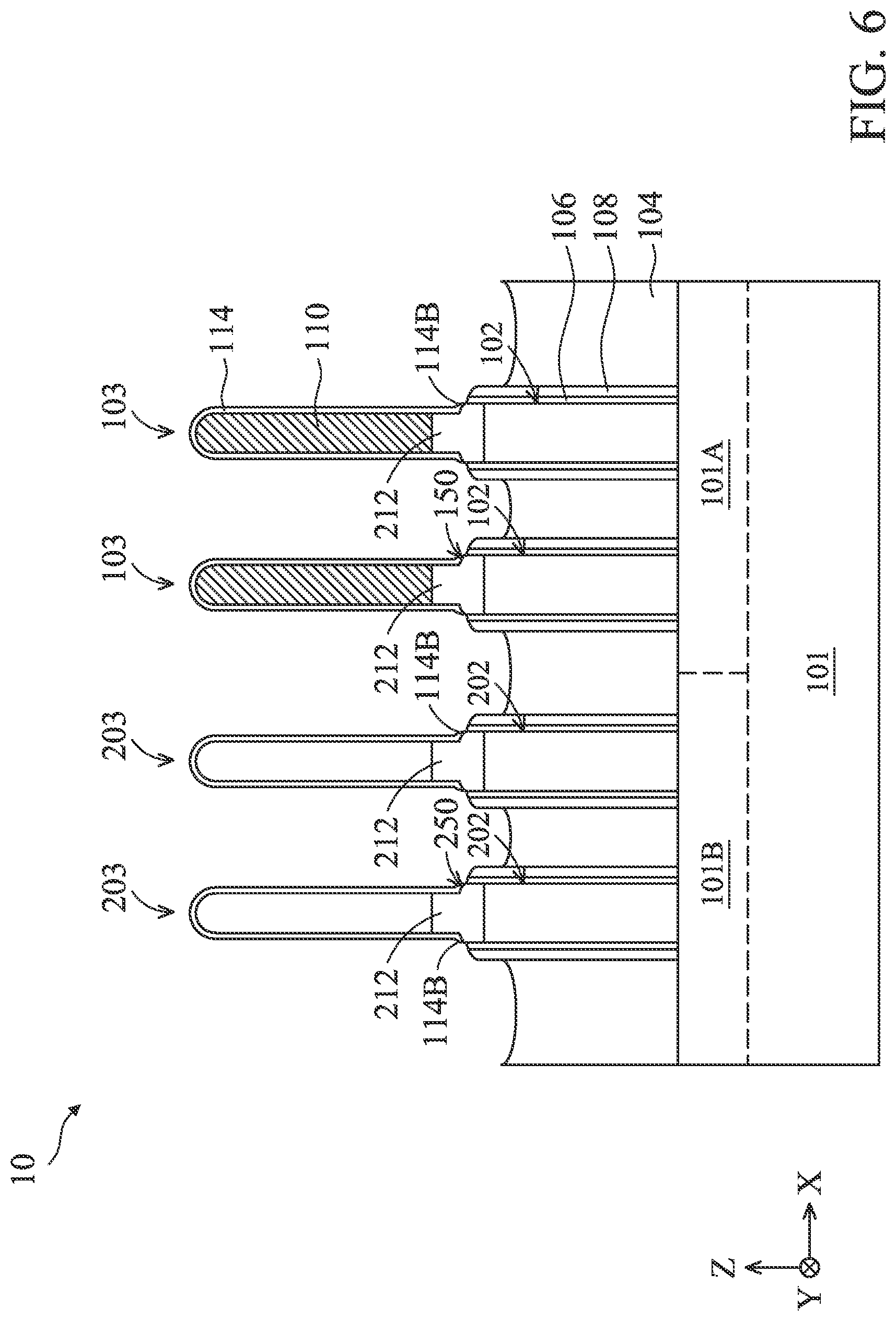 Patent US12324232 Figure 6 – Liner structures