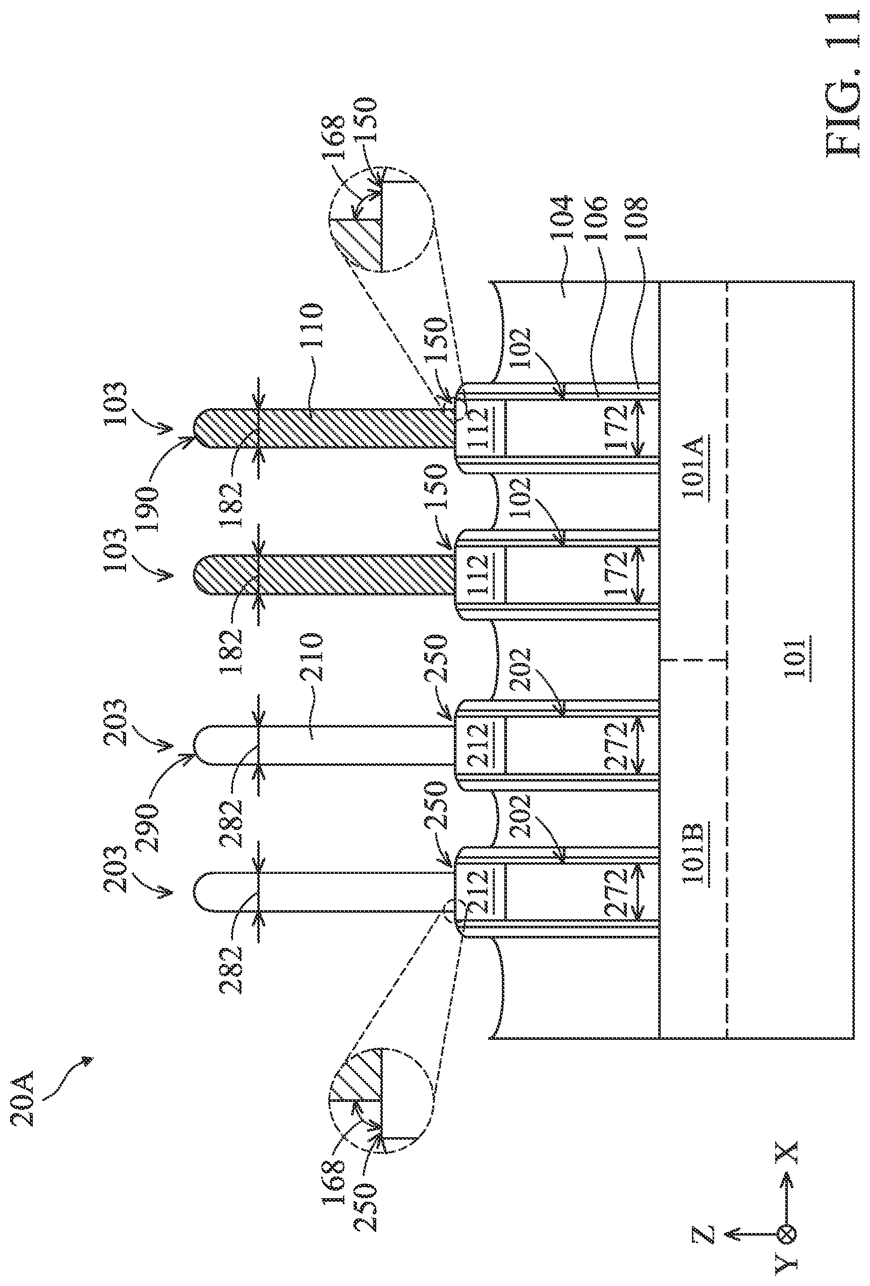Patent US12324232 Figure 14 – Liner structures