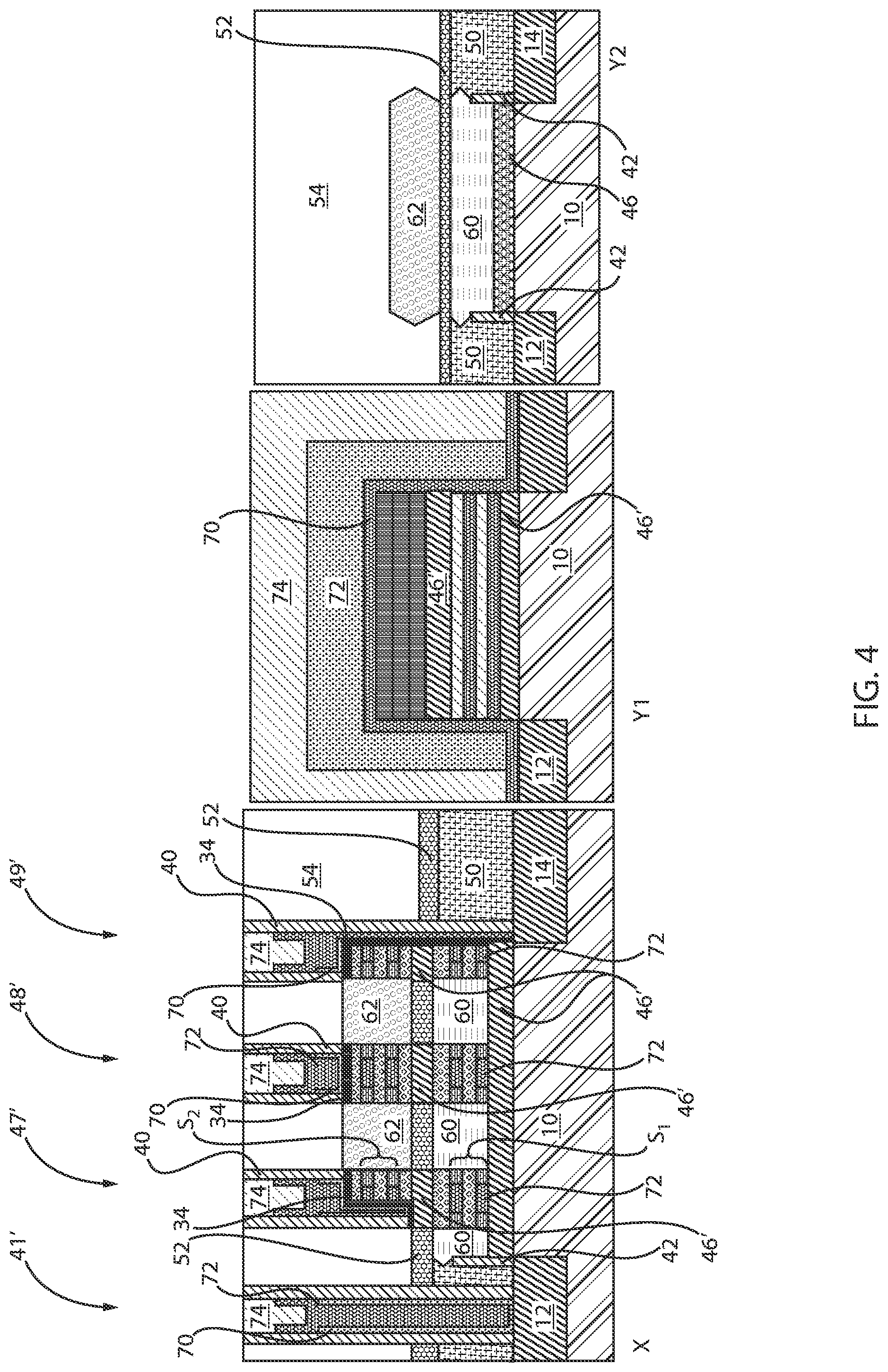 Patent US12324236 Figure 4 – Bottom contact for stacked GAA FET
