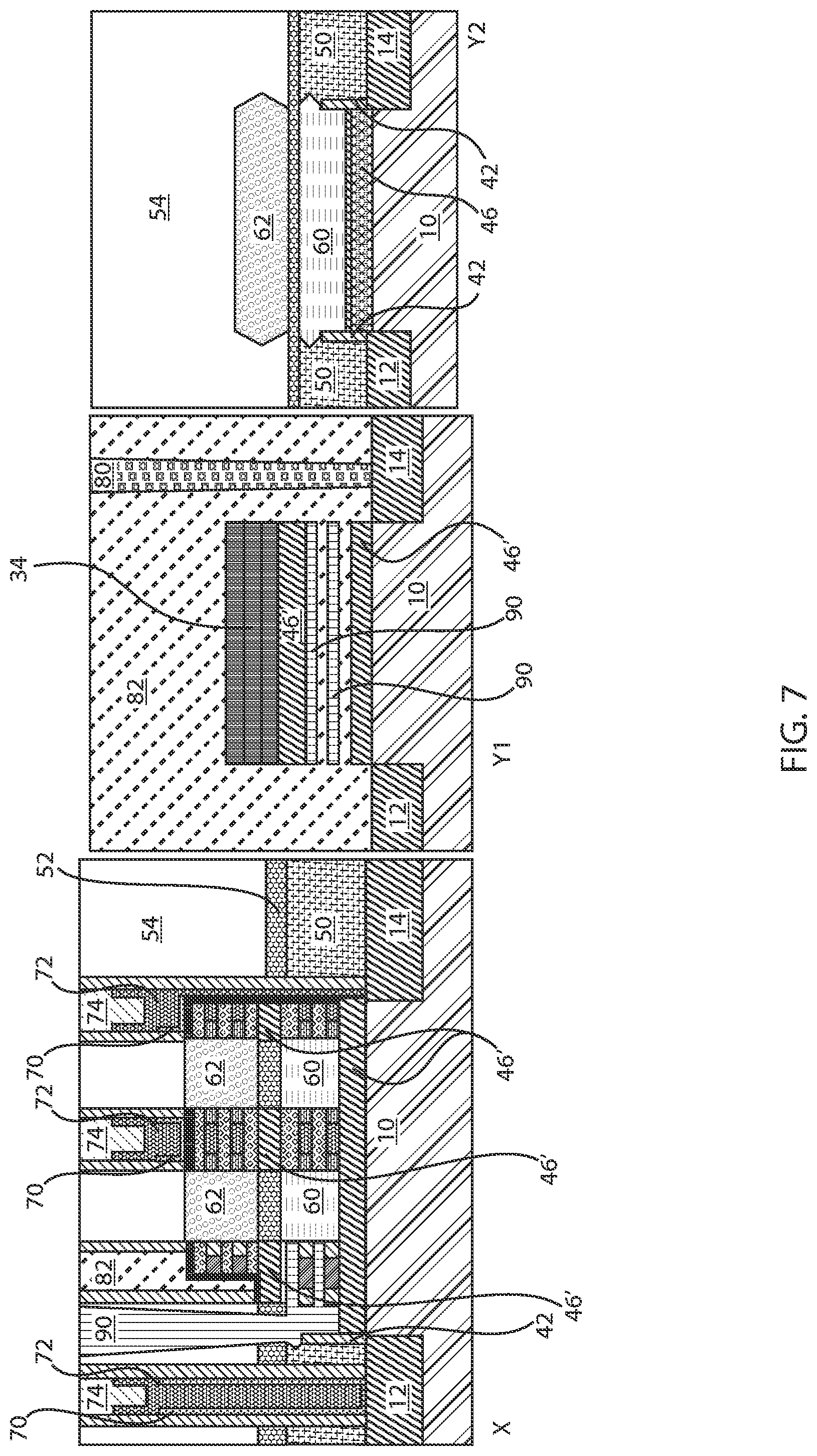 Patent US12324236 Figure 7 – Bottom contact for stacked GAA FET