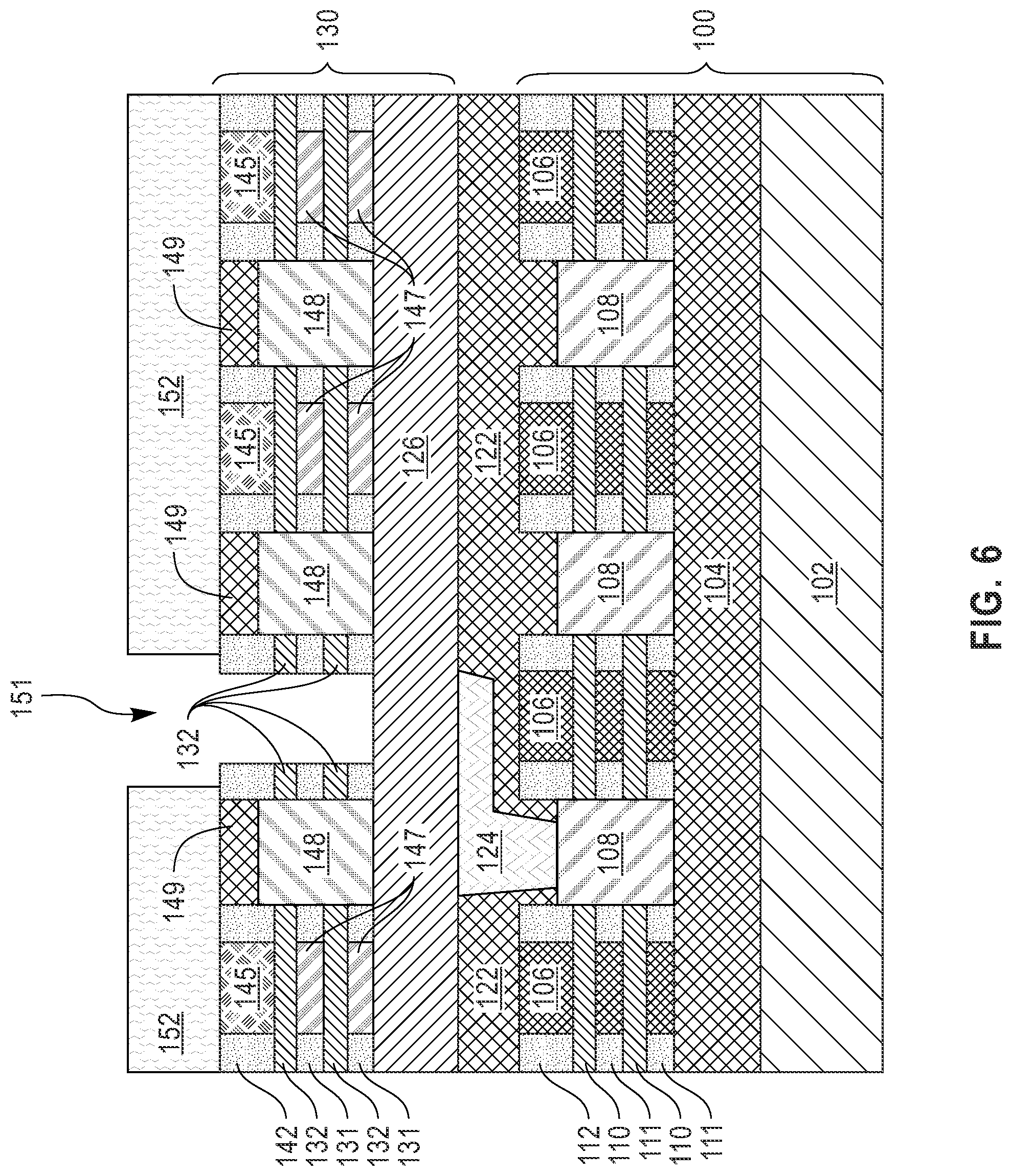 Patent US12324237 Figure 5 – Diffusion-break region in stacked-FET integrated circuit device