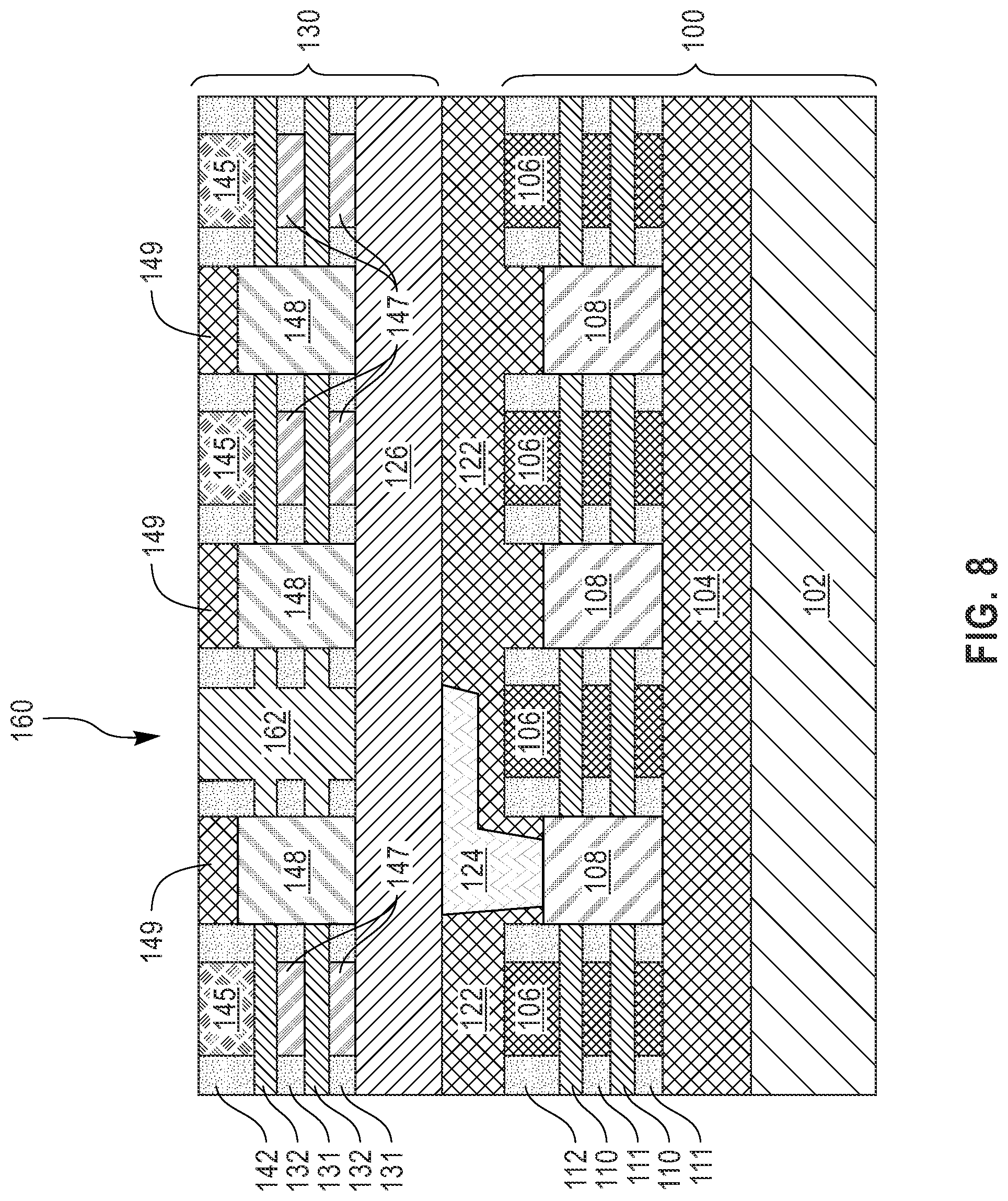Patent US12324237 Figure 7 – Diffusion-break region in stacked-FET integrated circuit device