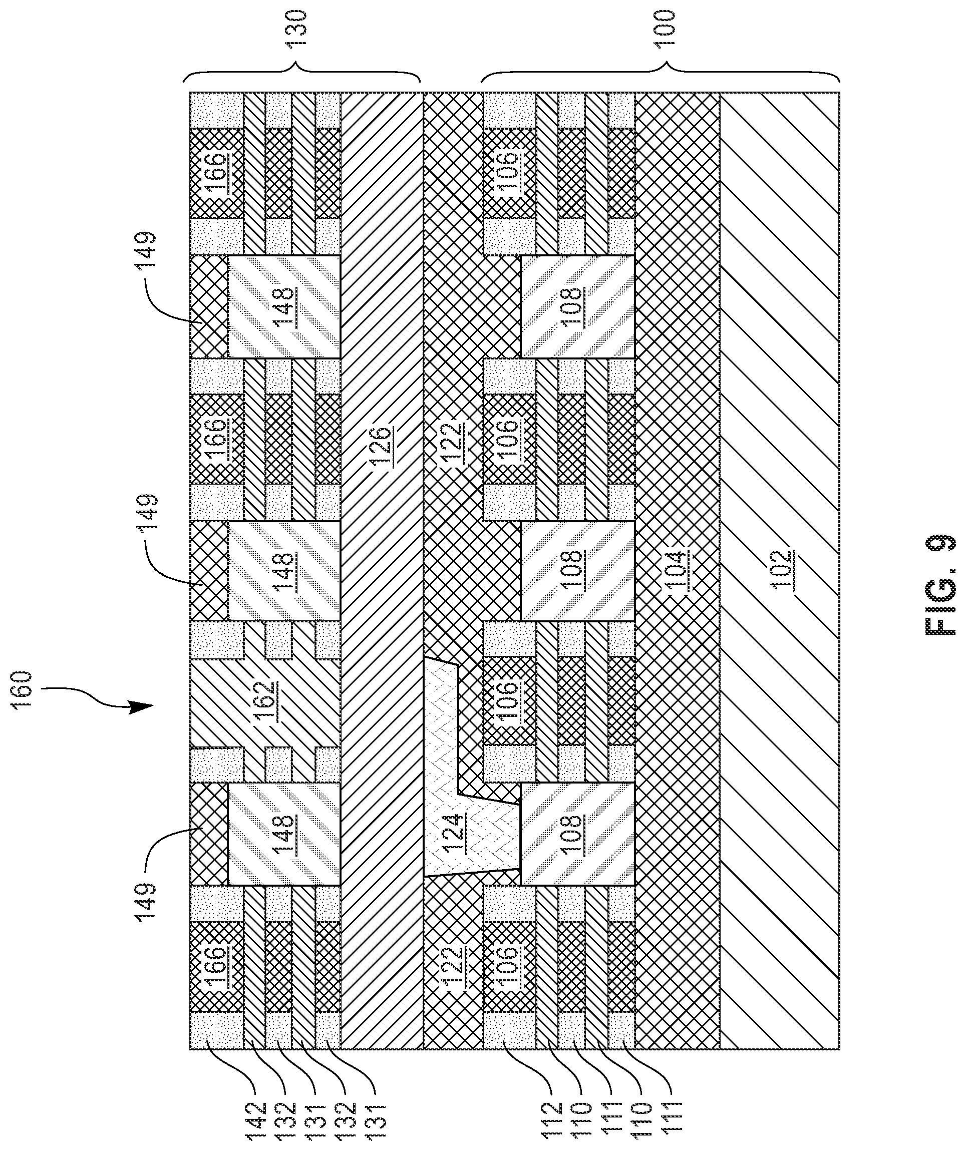Patent US12324237 Figure 8 – Diffusion-break region in stacked-FET integrated circuit device
