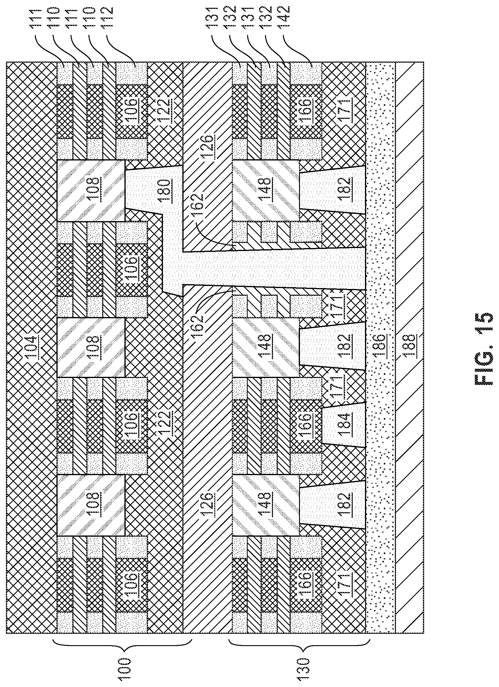 Patent US12324237 Figure 14 – Diffusion-break region in stacked-FET integrated circuit device