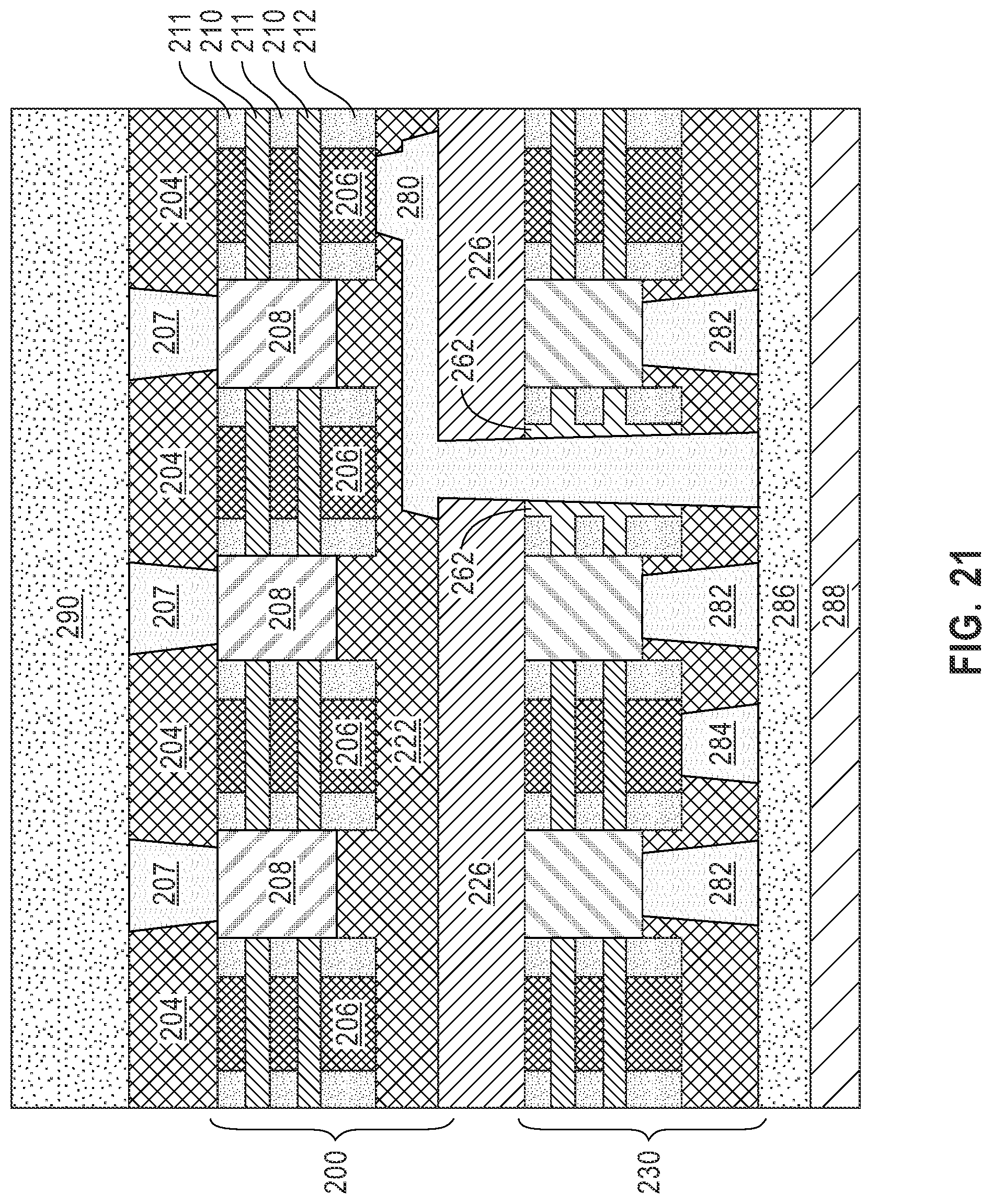 Patent US12324237 Figure 19 – Diffusion-break region in stacked-FET integrated circuit device
