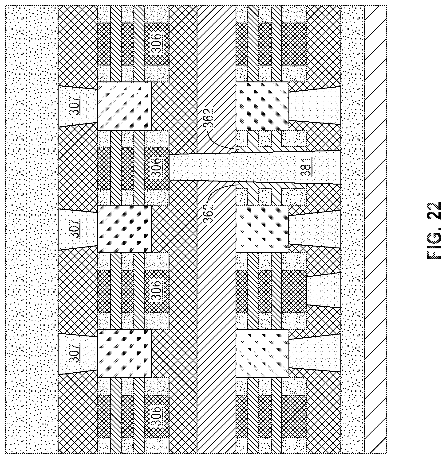 Patent US12324237 Figure 20 – Diffusion-break region in stacked-FET integrated circuit device