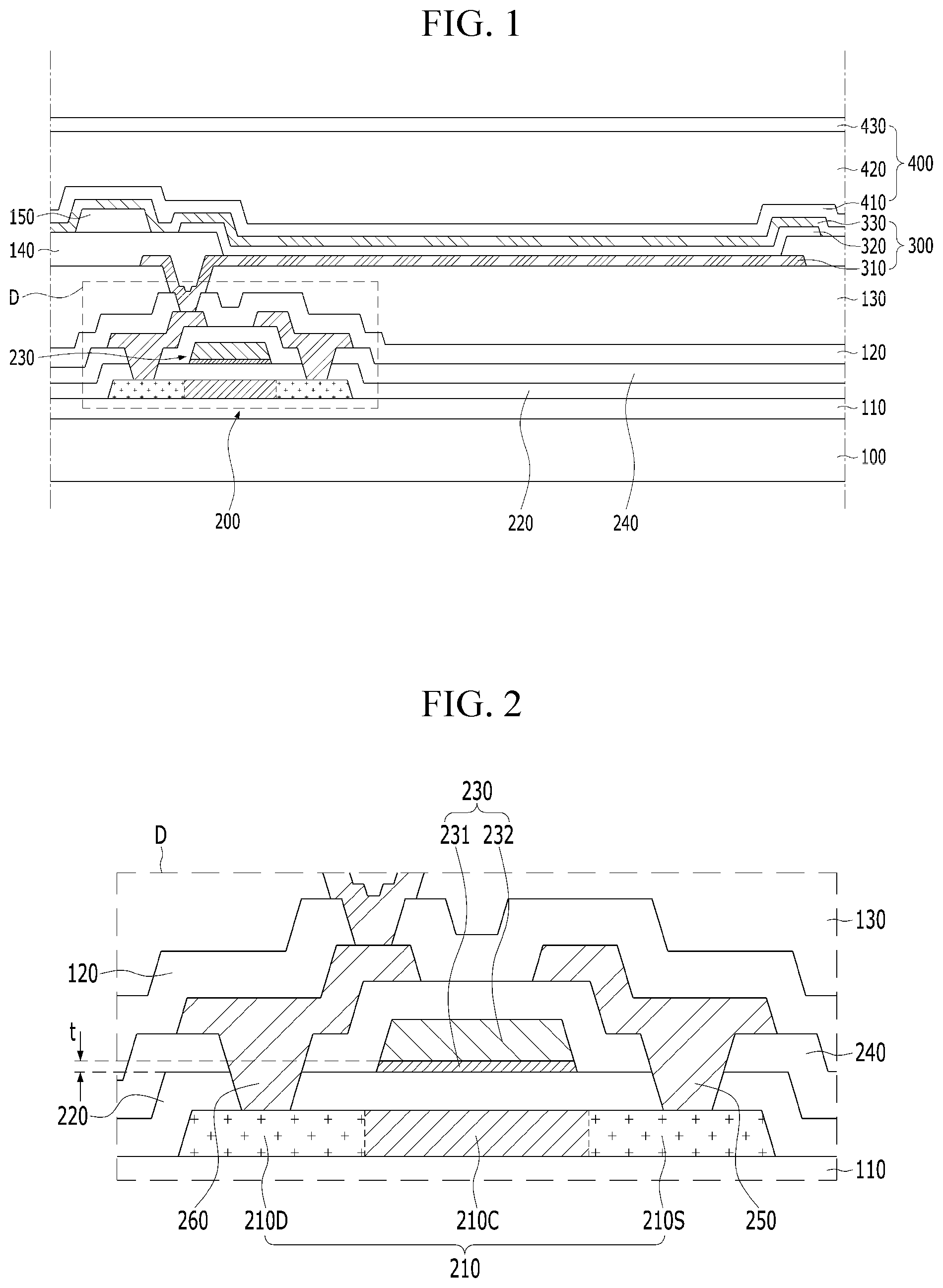 Patent US12324239 — Display apparatus having an oxide semiconductor pattern — Figure 1