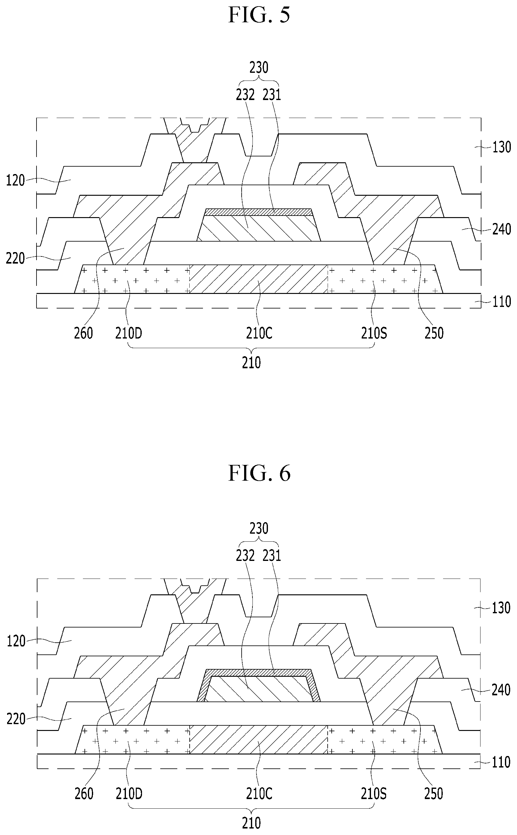 Patent US12324239 Figure 6 – Display apparatus having an oxide semiconductor pattern