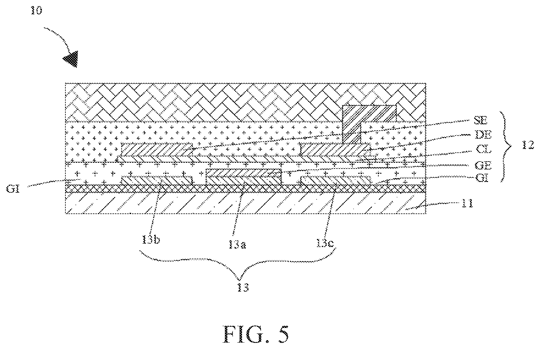 Patent US12324240 Figure 3 – Array substrate including peeling prevention and anti-reflective functional layers