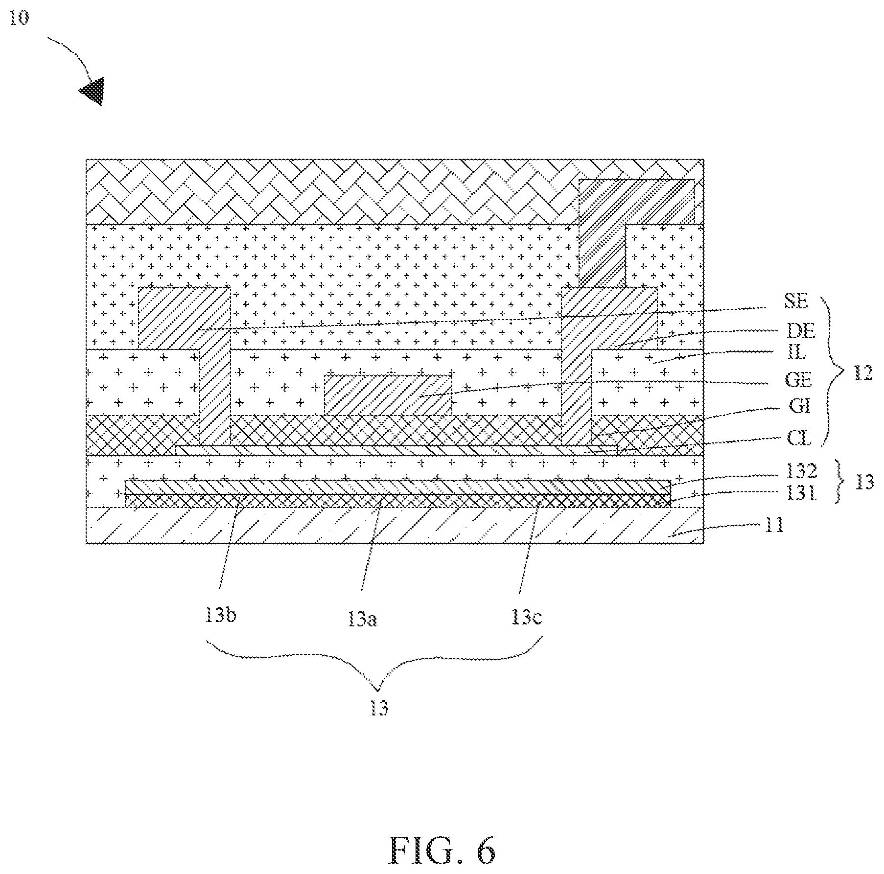Patent US12324240 Figure 4 – Array substrate including peeling prevention and anti-reflective functional layers
