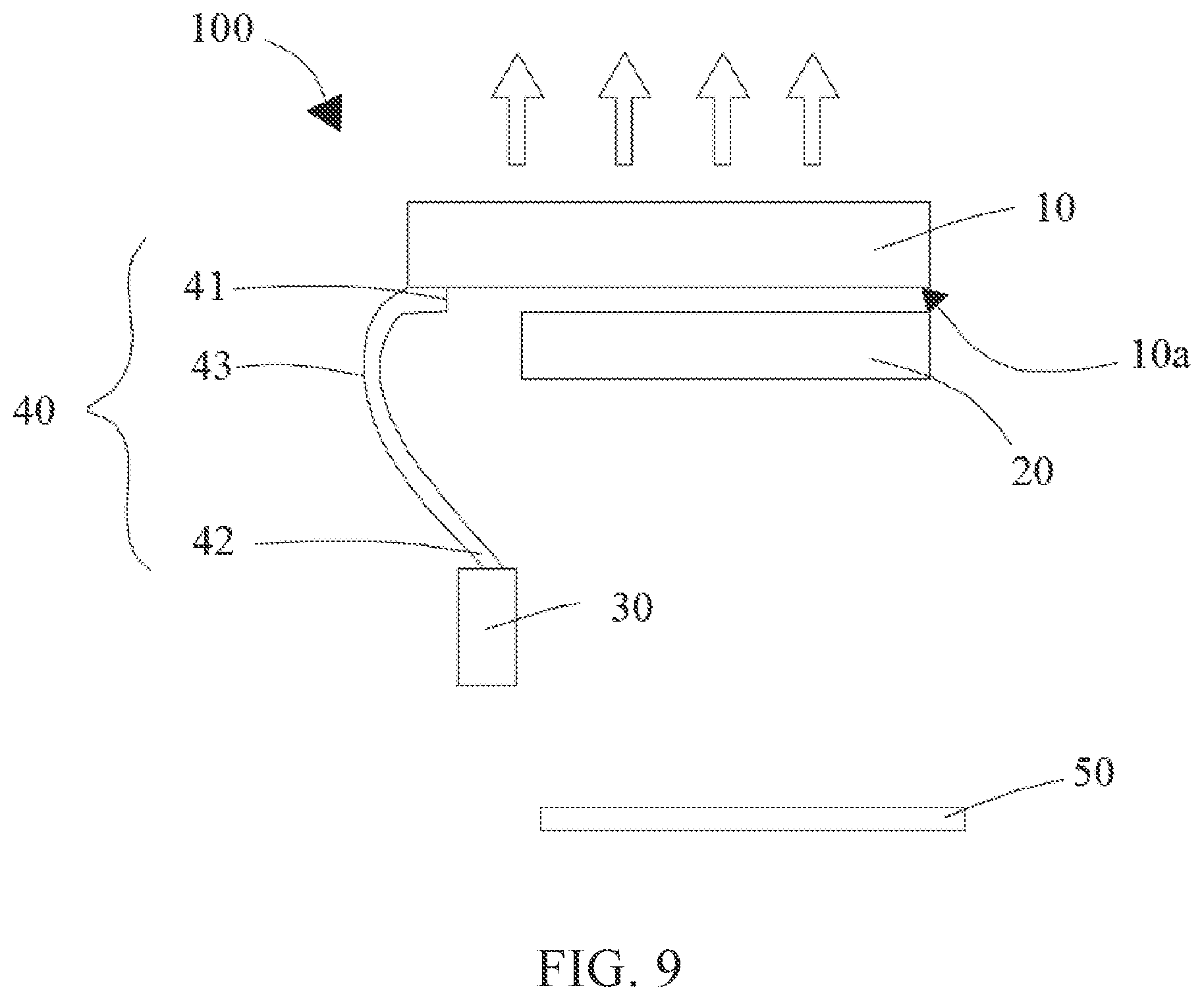 Patent US12324240 Figure 7 – Array substrate including peeling prevention and anti-reflective functional layers