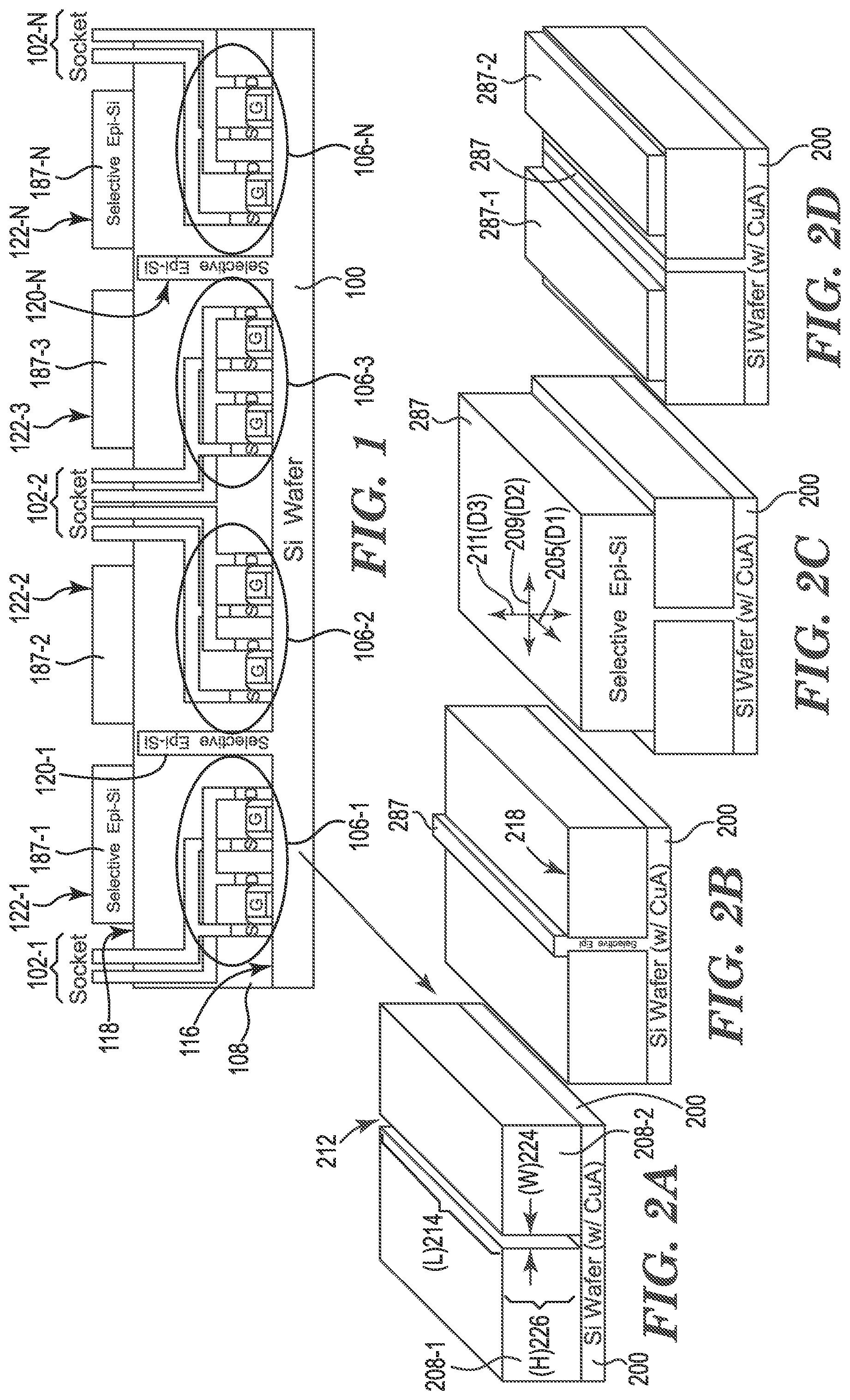 Patent US12324244 Figure 1 – Epitaxial single crystalline silicon growth for memory arrays