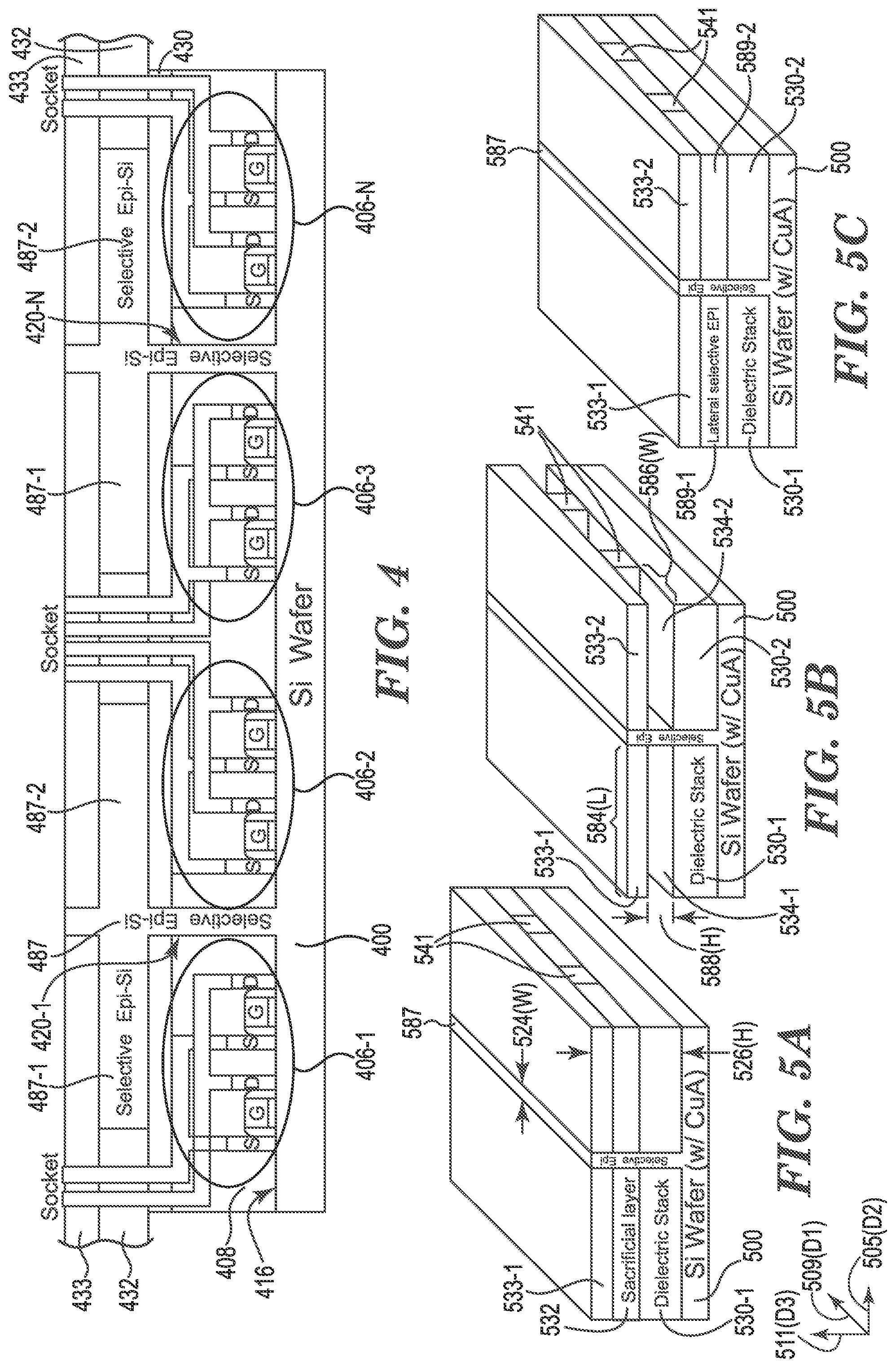 Patent US12324244 Figure 3 – Epitaxial single crystalline silicon growth for memory arrays