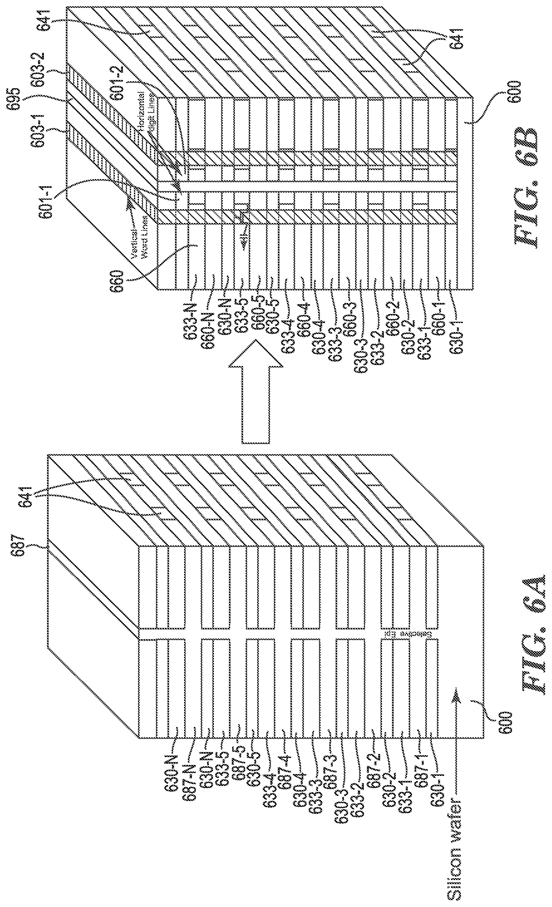 Patent US12324244 Figure 4 – Epitaxial single crystalline silicon growth for memory arrays