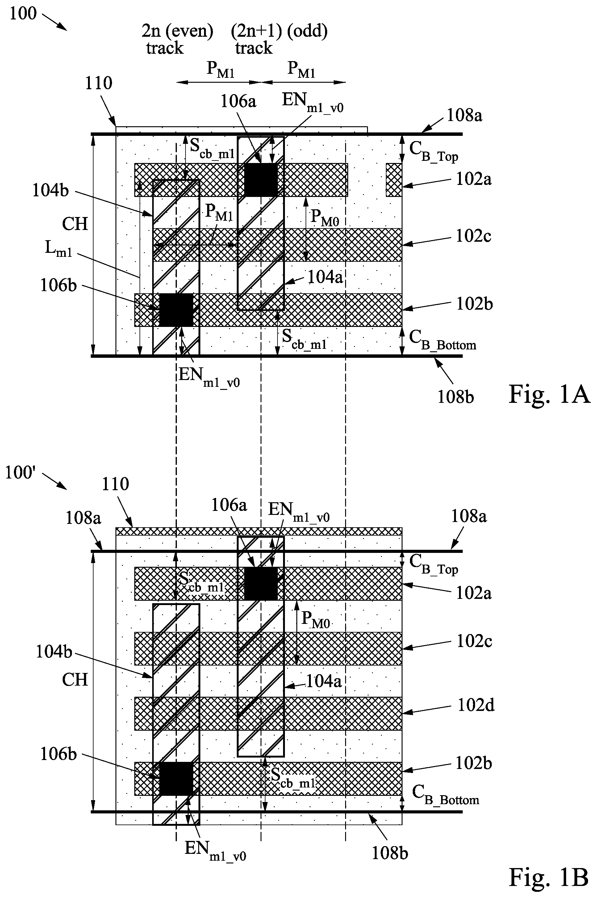 Patent US12324245 Figure 1 – Layout architecture for a cell