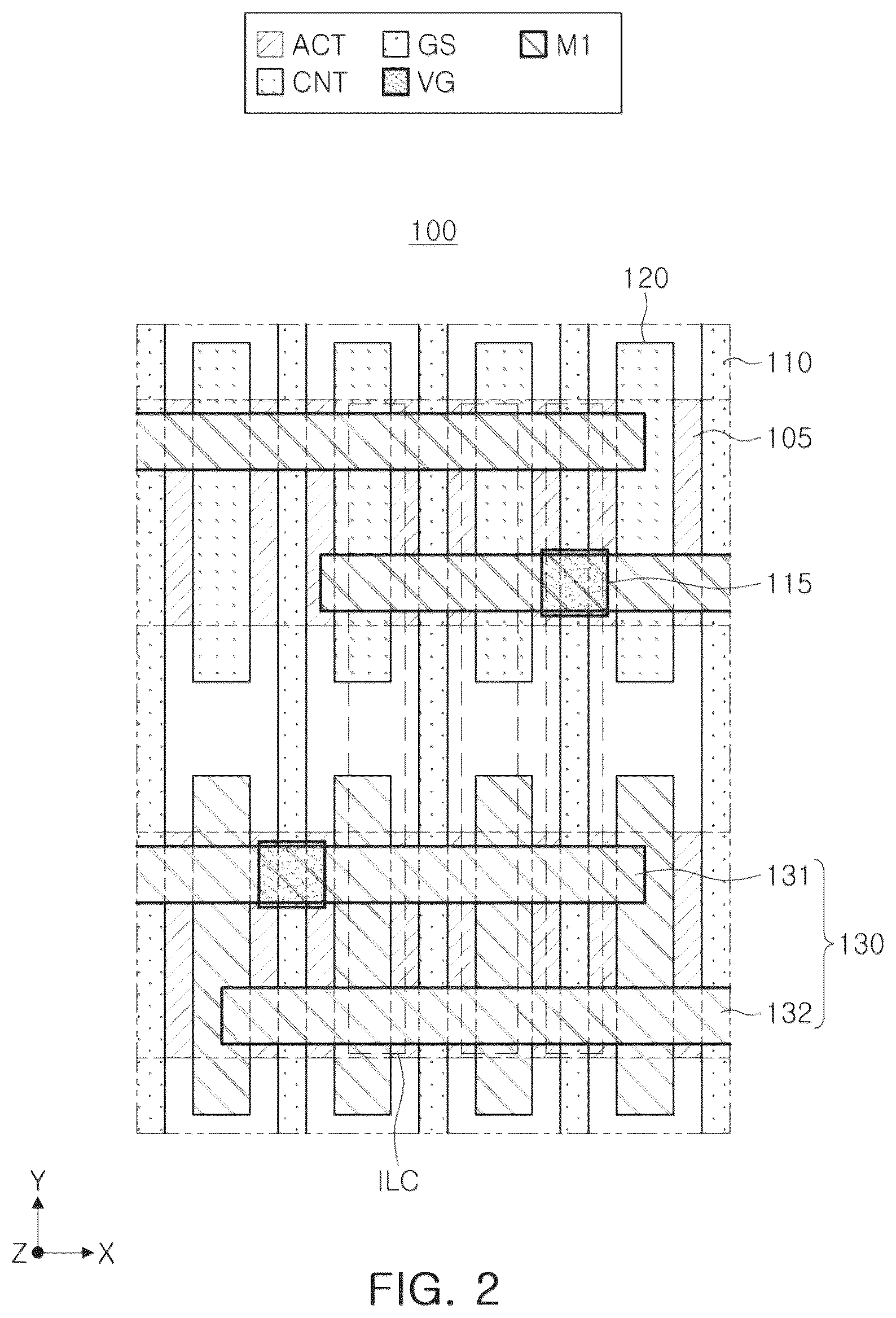 Patent US12324246 Figure 2 – Semiconductor device and layout method of the same