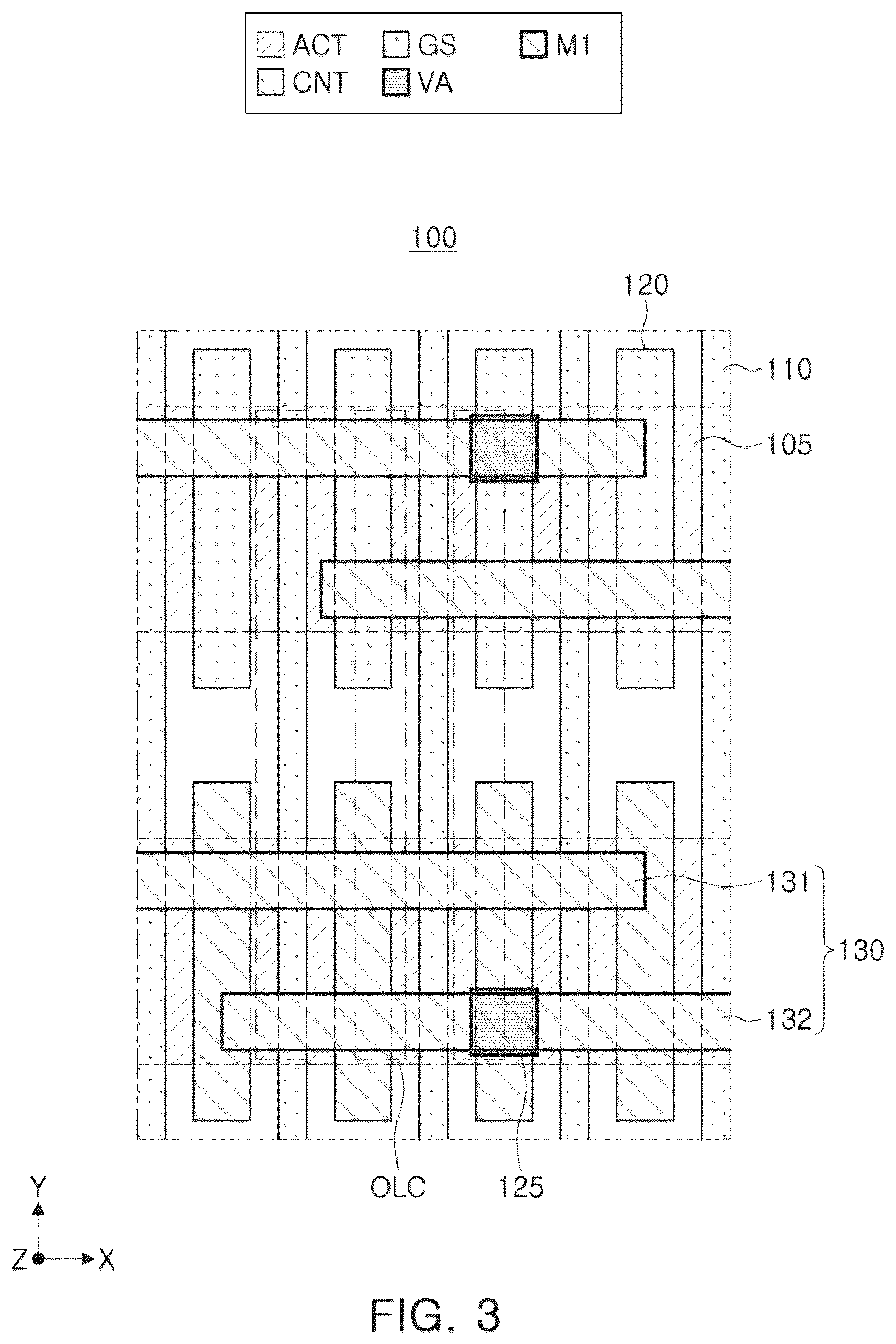 Patent US12324246 Figure 3 – Semiconductor device and layout method of the same