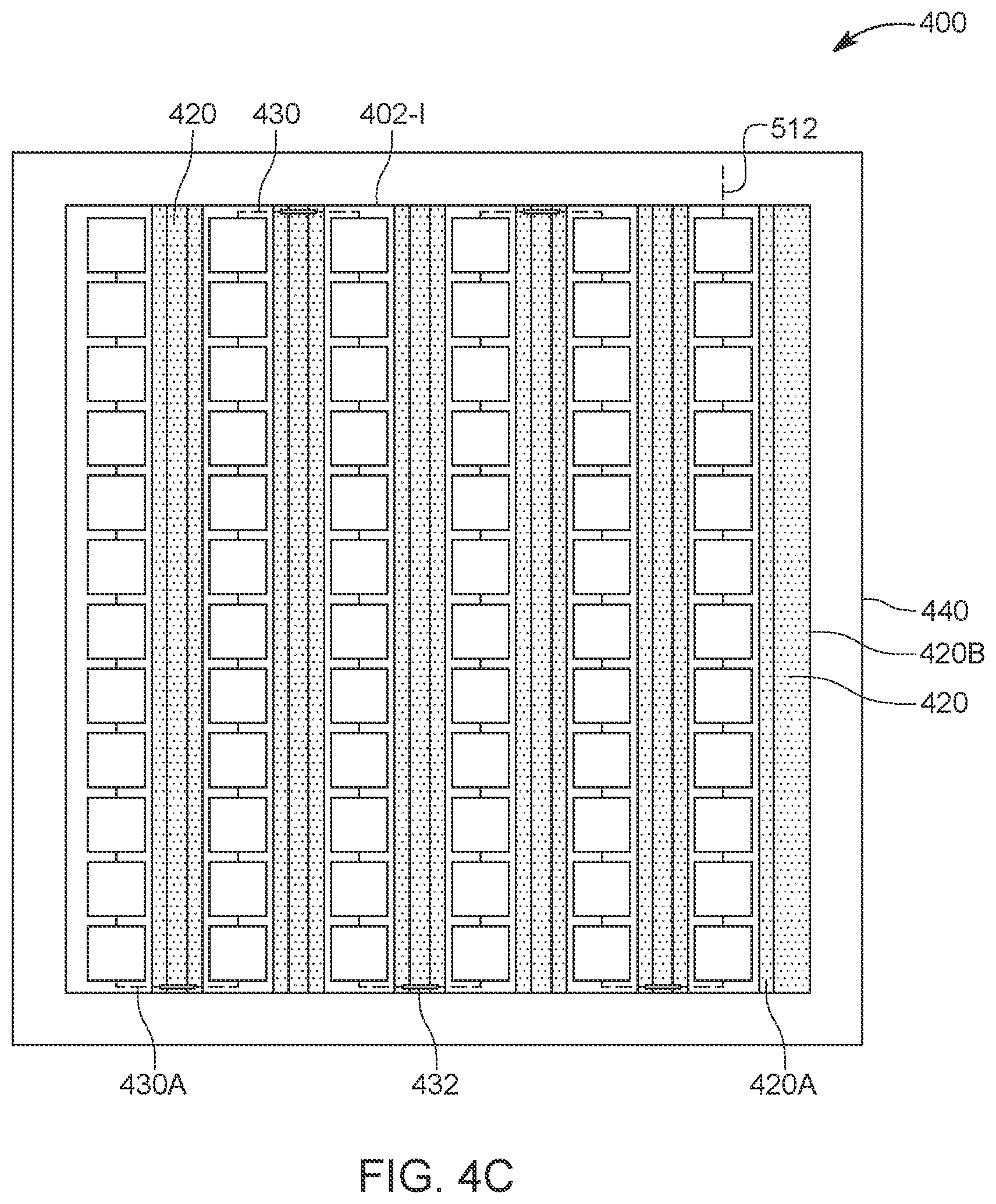 Patent US12324249 Figure 4 – Large-area solar module via continuous additive lamination method