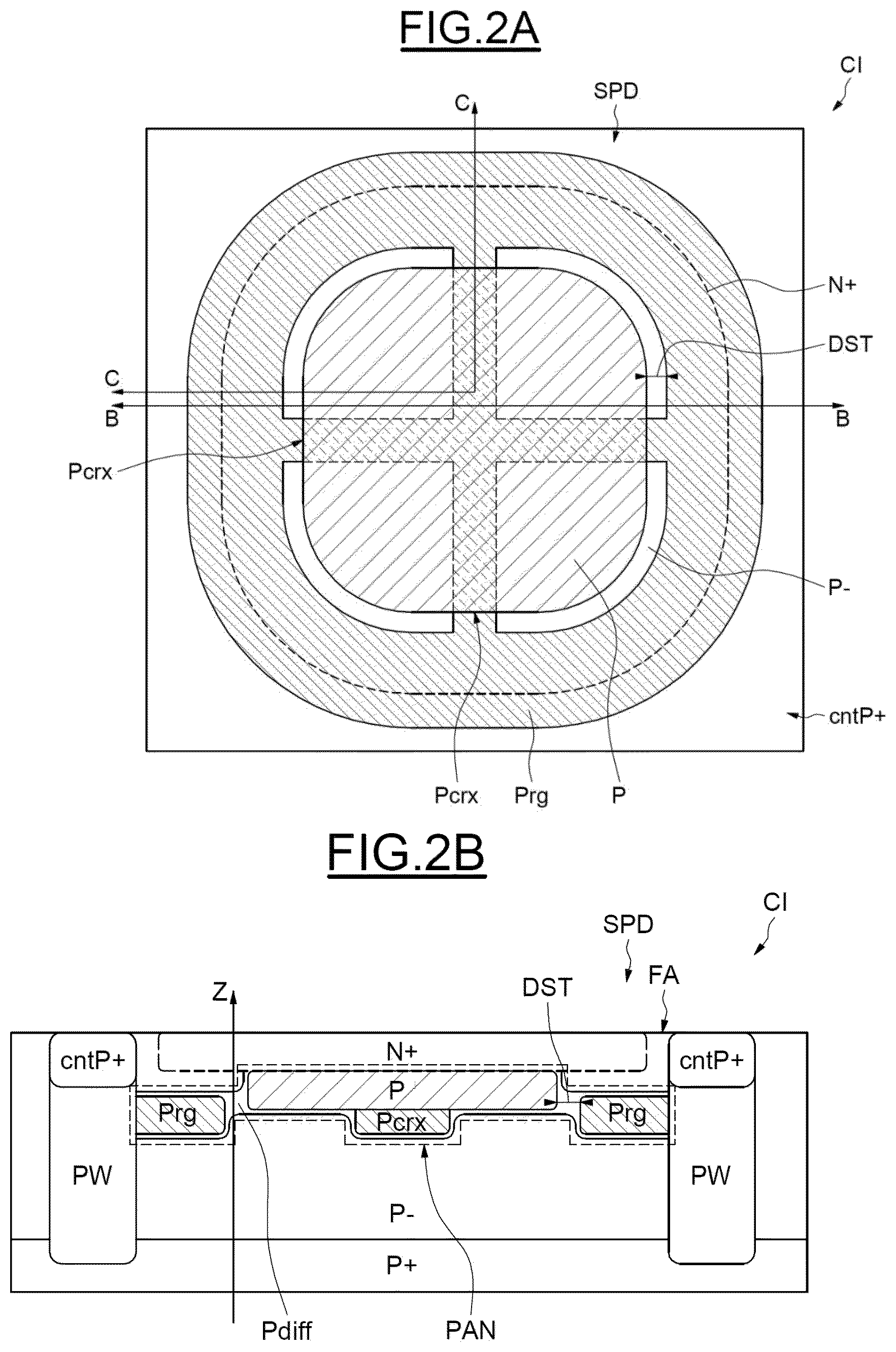 Patent US12324251 Figure 2 – Integrated circuit comprising a single photon avalanche diode and corresponding manufacturing method