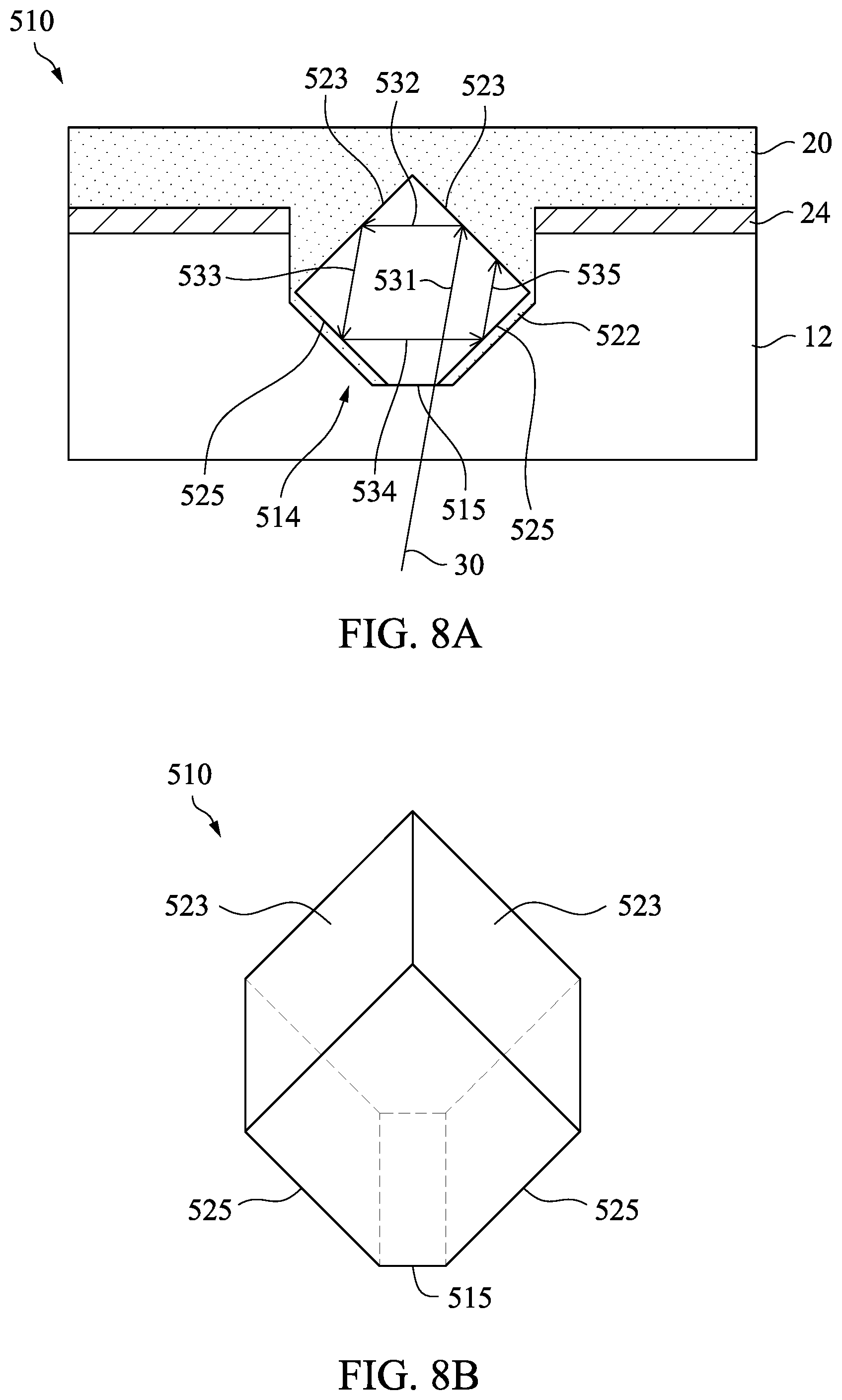 Patent US12324255 Figure 8 – Photonic device and method having increased quantum effect length