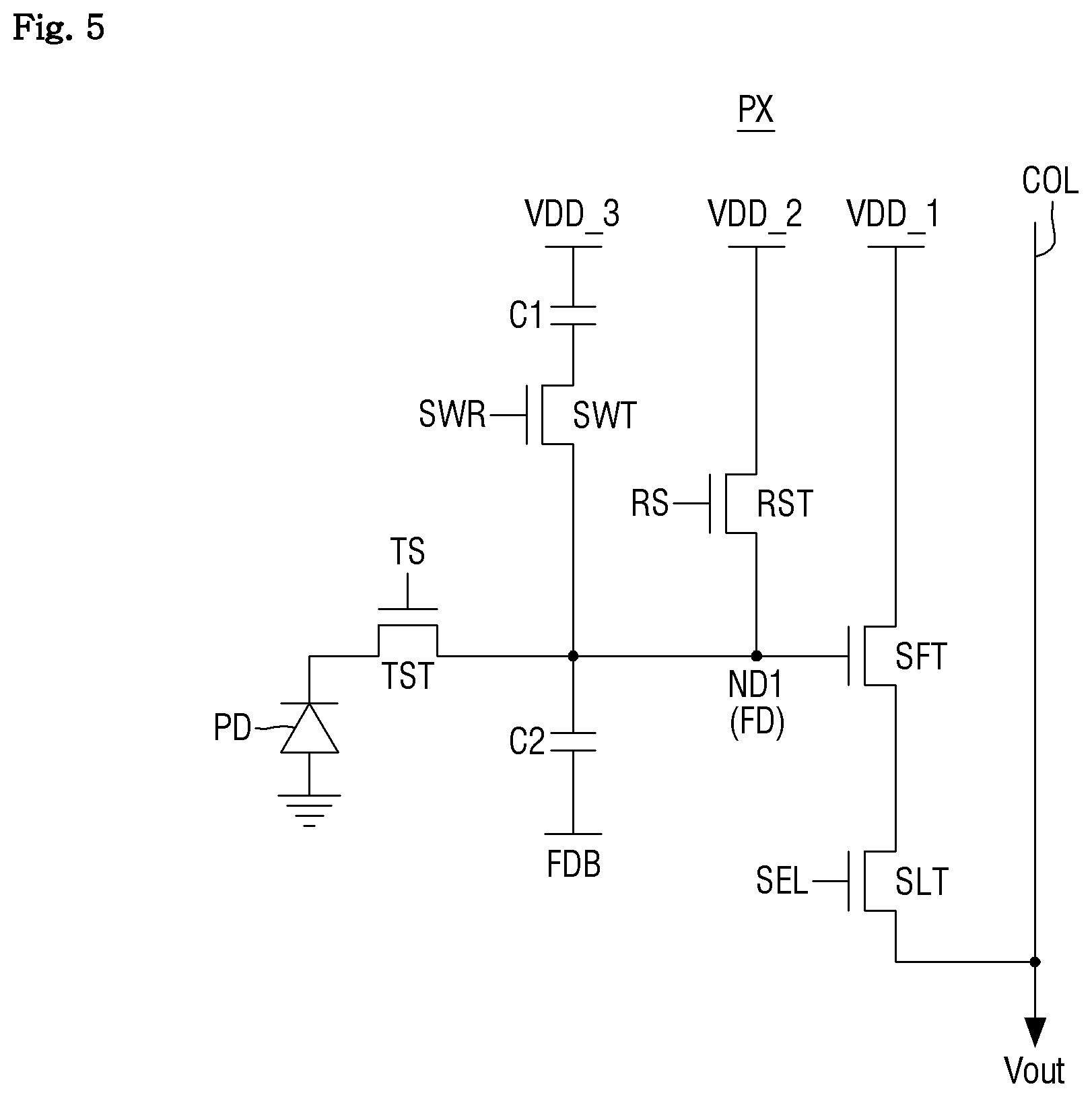 Patent US12324256 Figure 5 – Image sensor