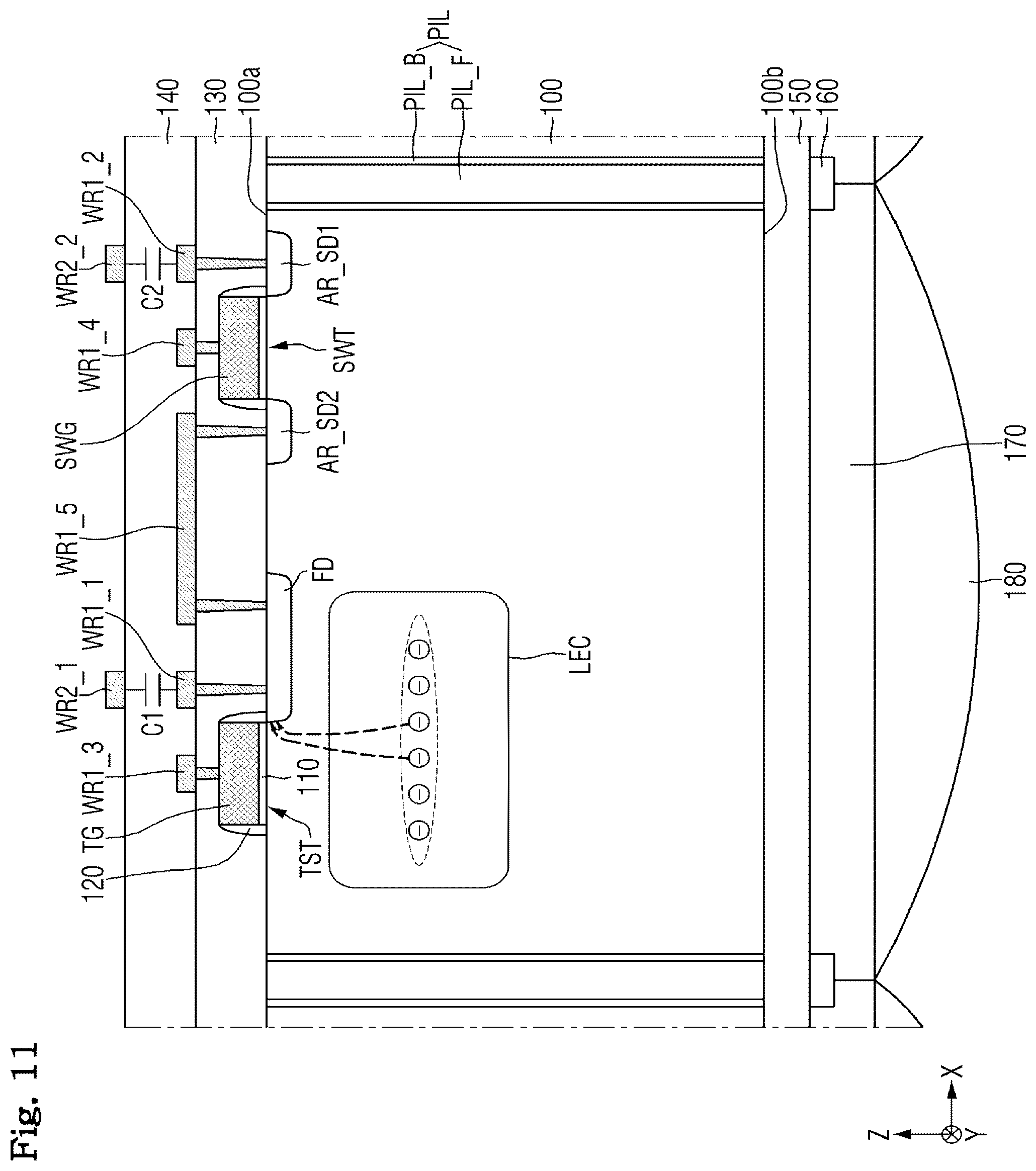 Patent US12324256 Figure 11 – Image sensor