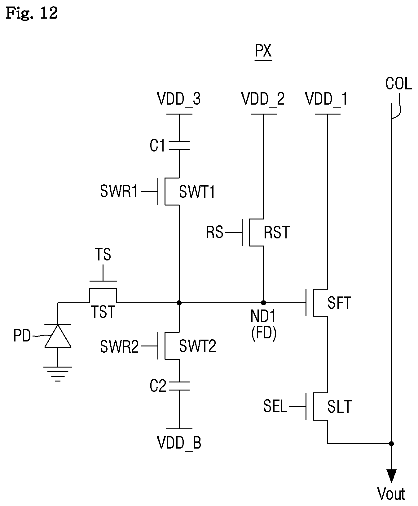 Patent US12324256 Figure 12 – Image sensor