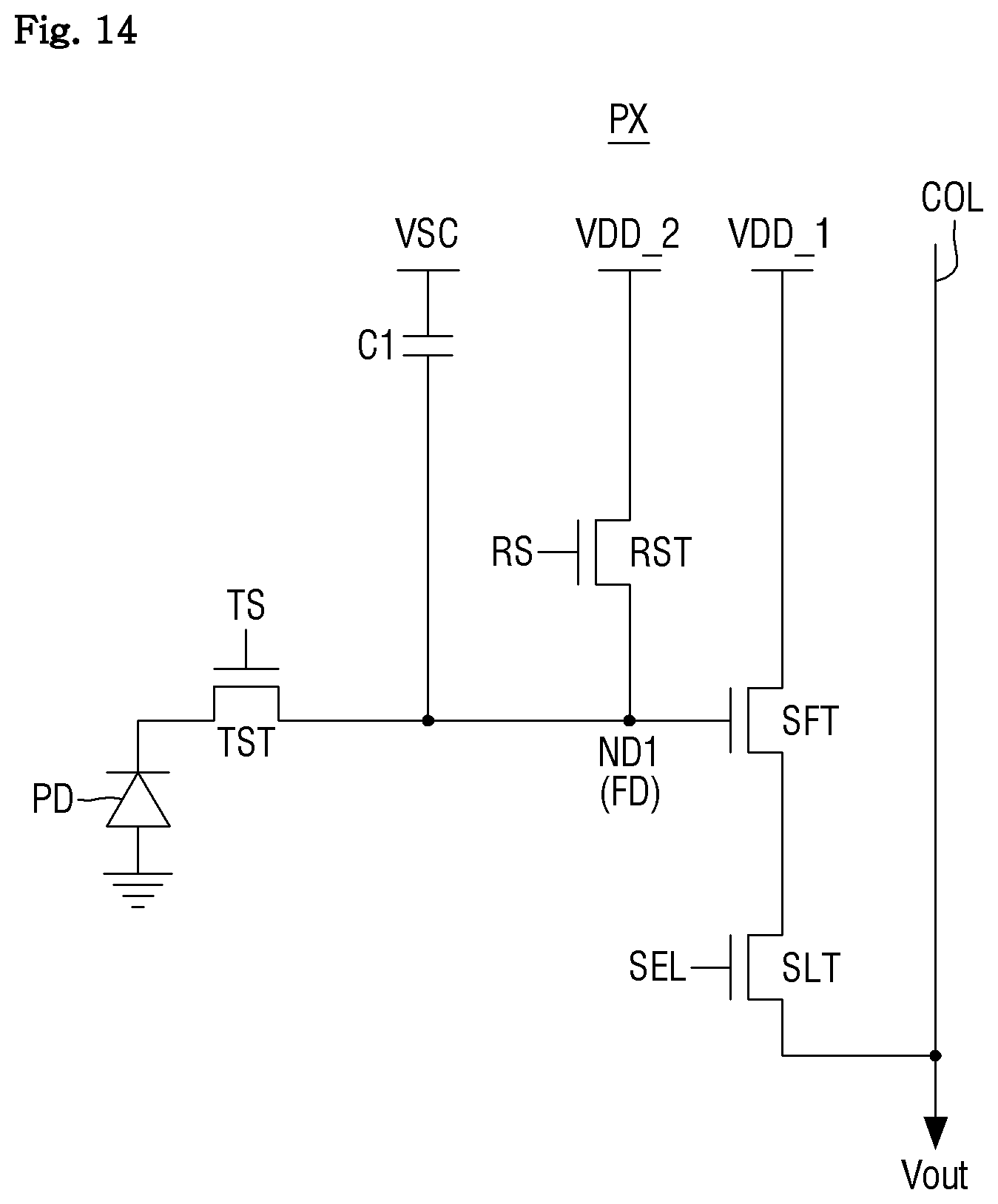 Patent US12324256 Figure 14 – Image sensor