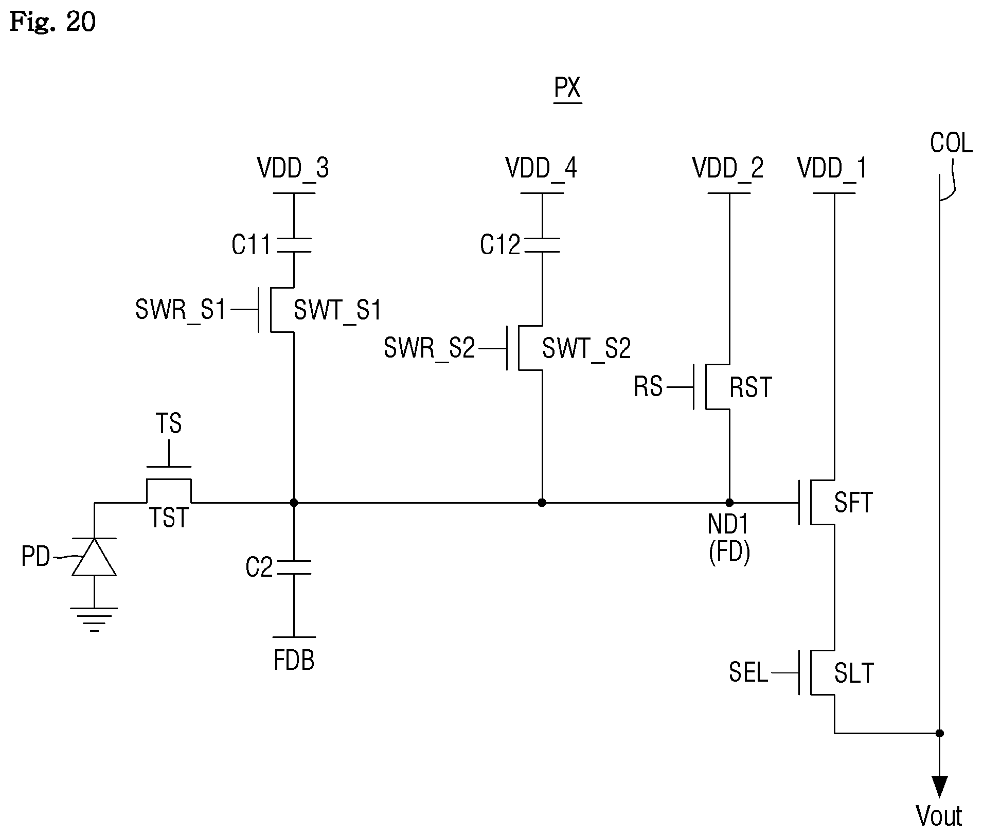 Patent US12324256 Figure 20 – Image sensor