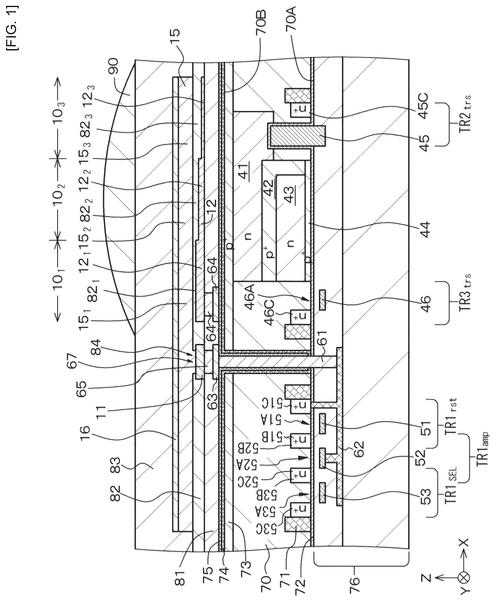Patent US12324262 Figure 1 – Imaging element, stacked-type imaging element and solid-state imaging apparatus