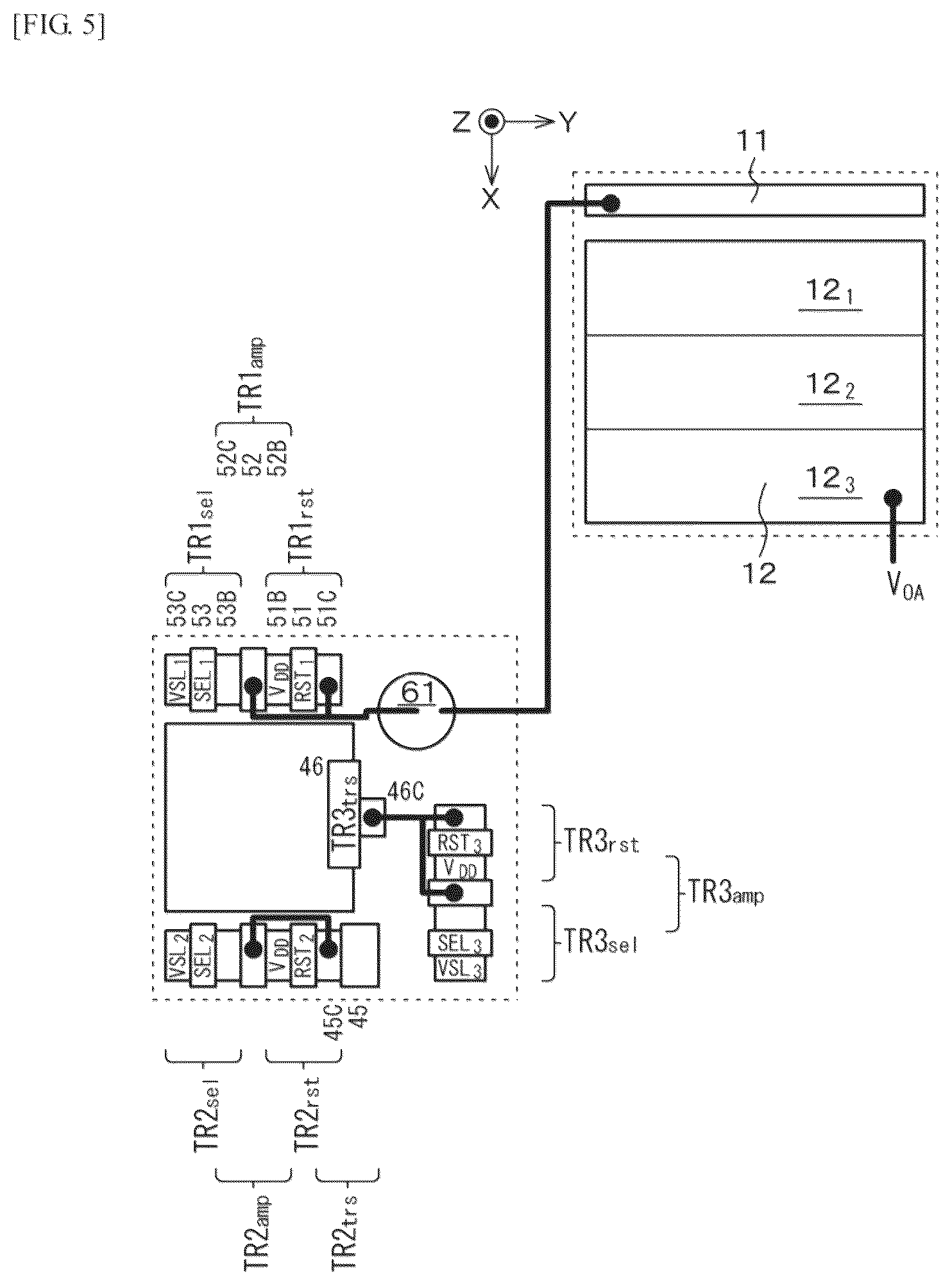 Patent US12324262 Figure 5 – Imaging element, stacked-type imaging element and solid-state imaging apparatus