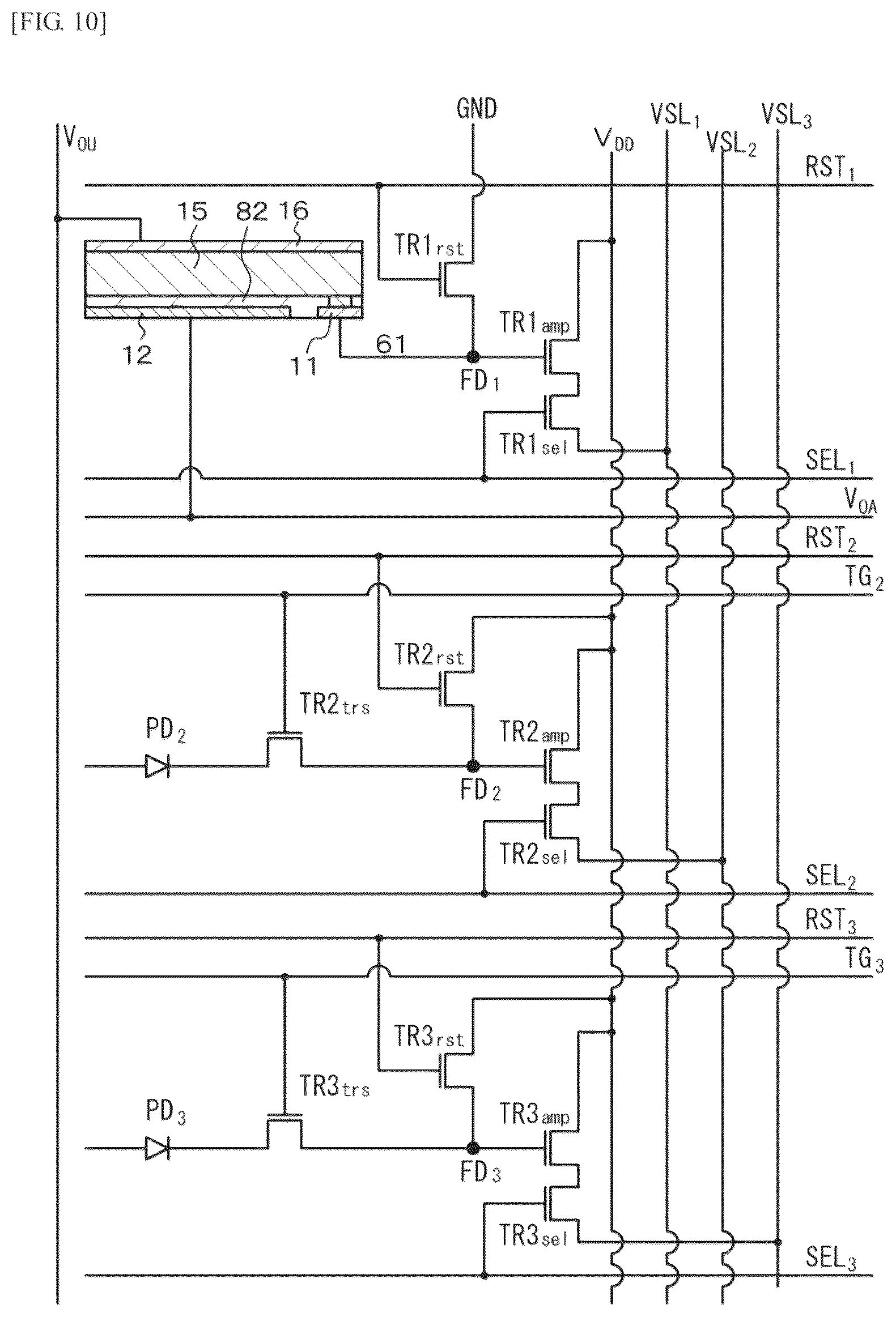 Patent US12324262 Figure 10 – Imaging element, stacked-type imaging element and solid-state imaging apparatus