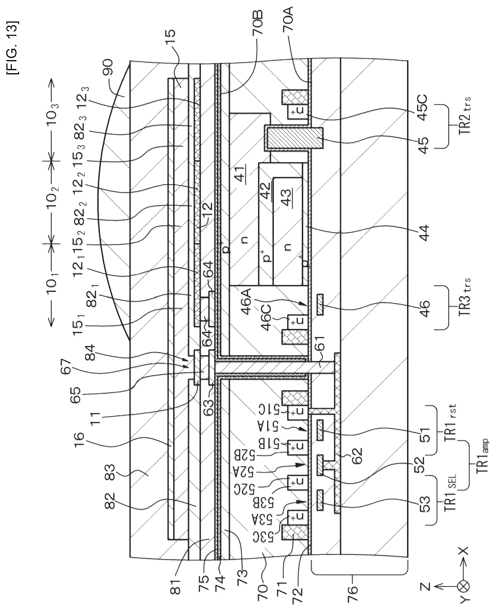 Patent US12324262 Figure 13 – Imaging element, stacked-type imaging element and solid-state imaging apparatus