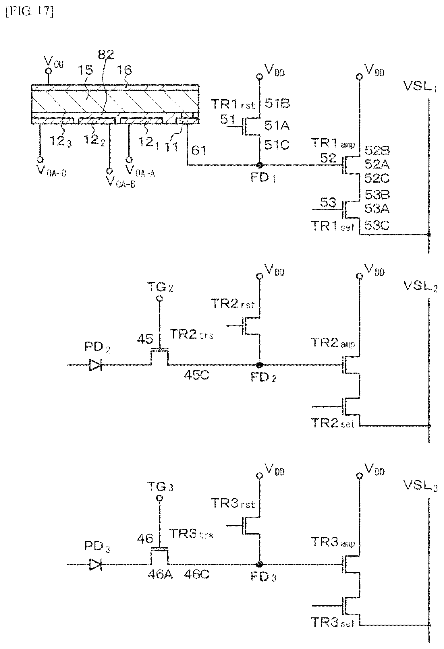 Patent US12324262 Figure 17 – Imaging element, stacked-type imaging element and solid-state imaging apparatus