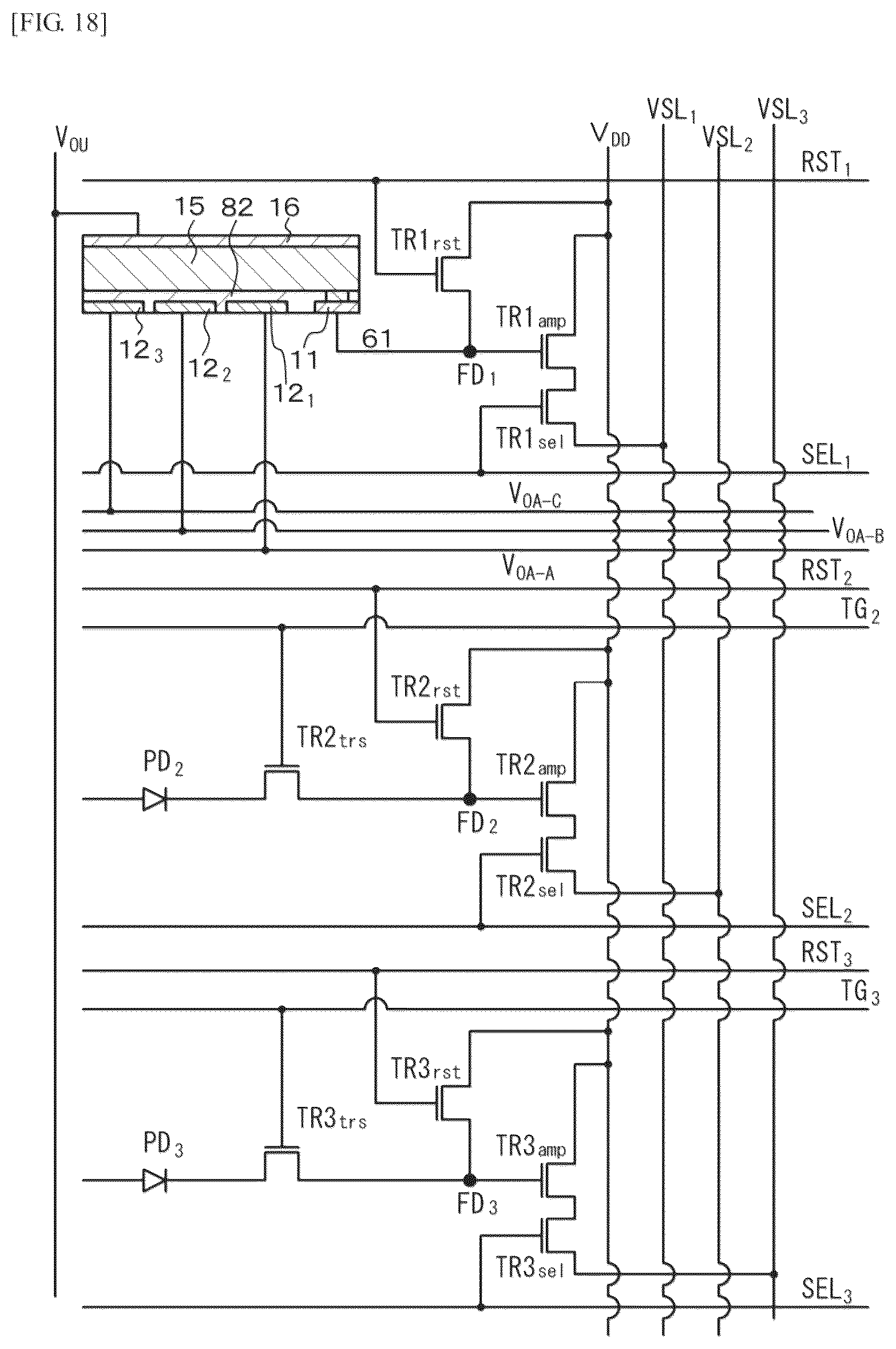 Patent US12324262 Figure 18 – Imaging element, stacked-type imaging element and solid-state imaging apparatus