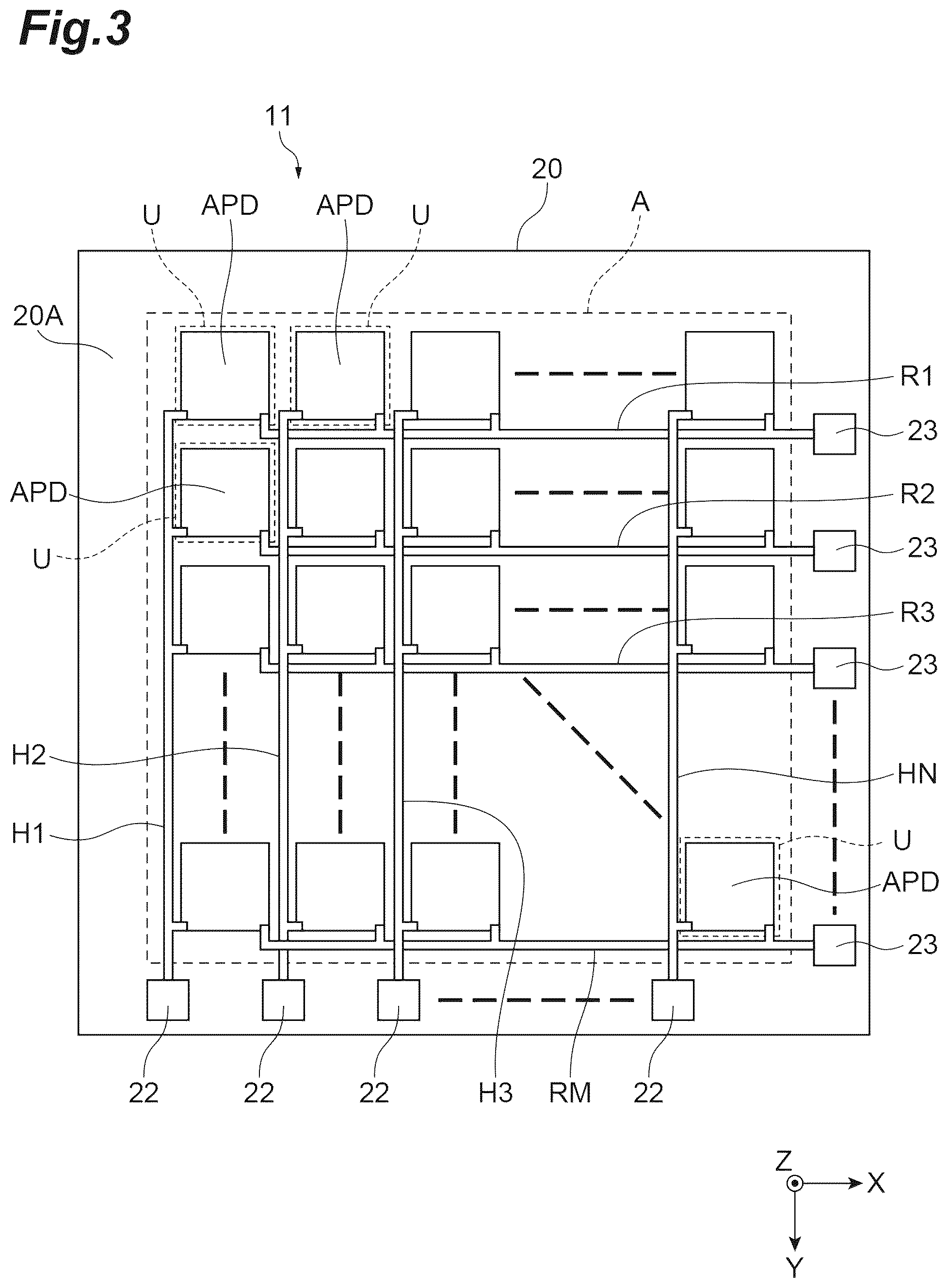 Patent US12324263 Figure 3 – Photodetection device, semiconductor photodetection element, and method for driving semiconductor photodetection element