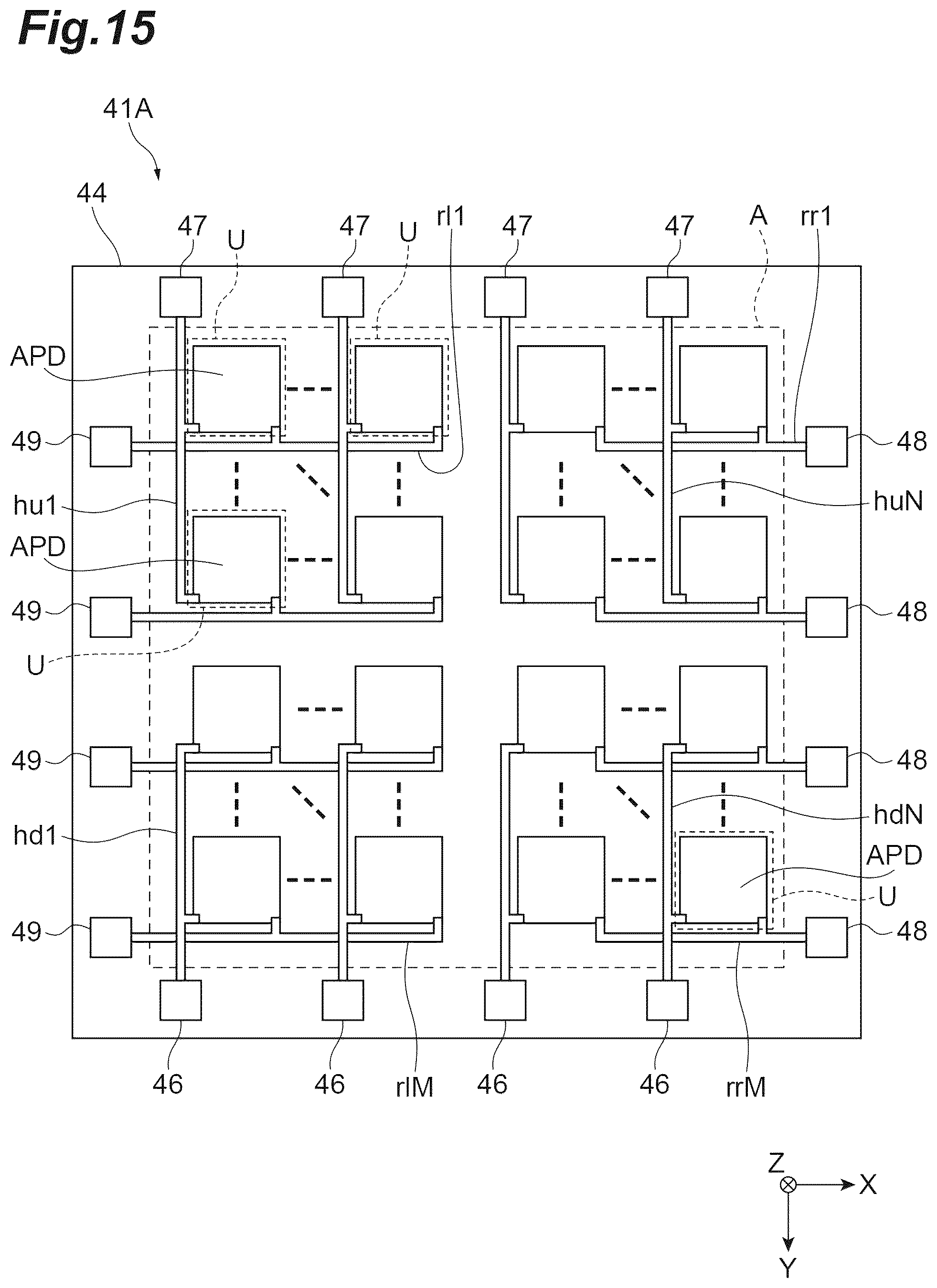 Patent US12324263 Figure 15 – Photodetection device, semiconductor photodetection element, and method for driving semiconductor photodetection element